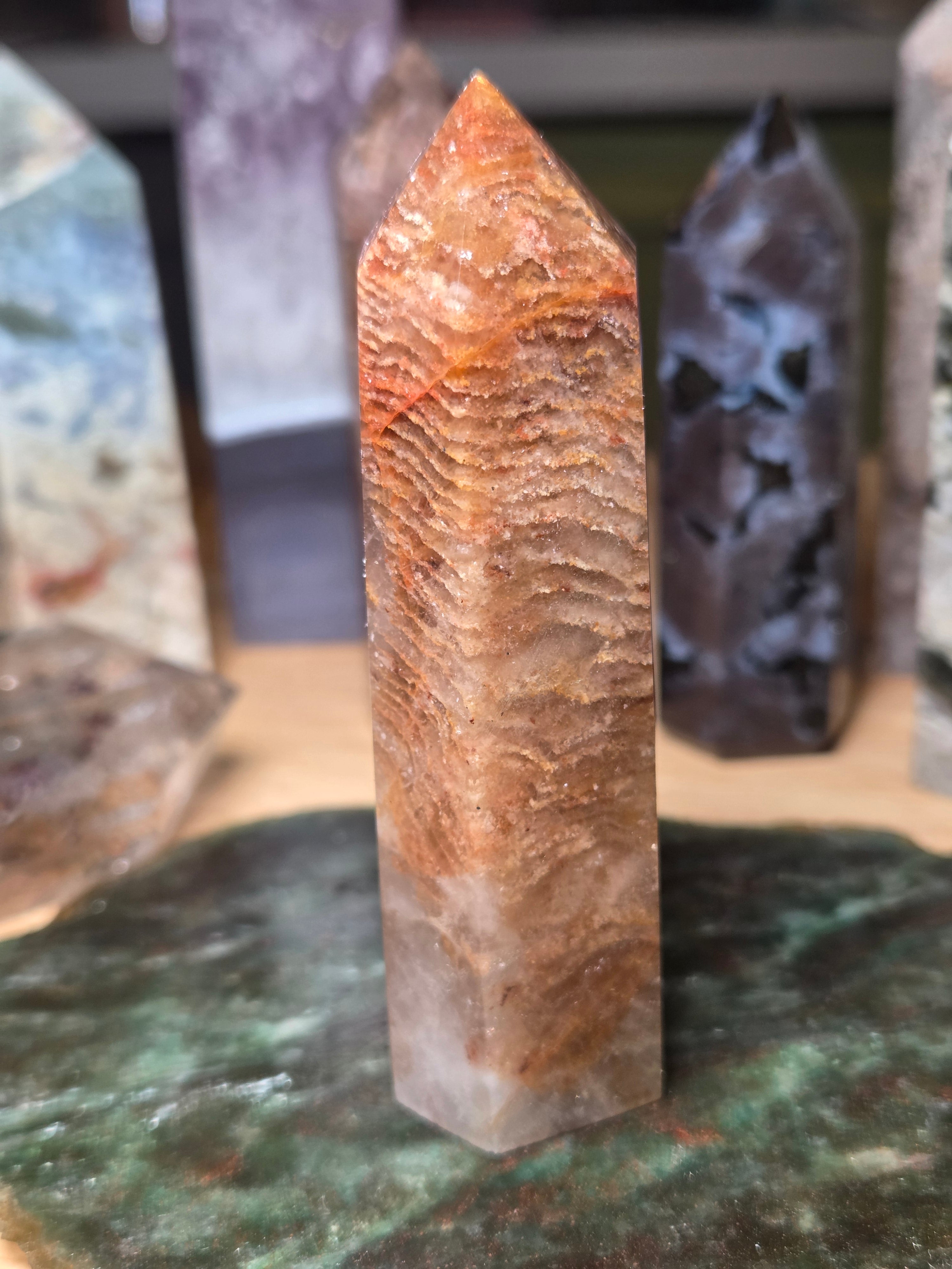 Thousand layers garden quartz crystal tower