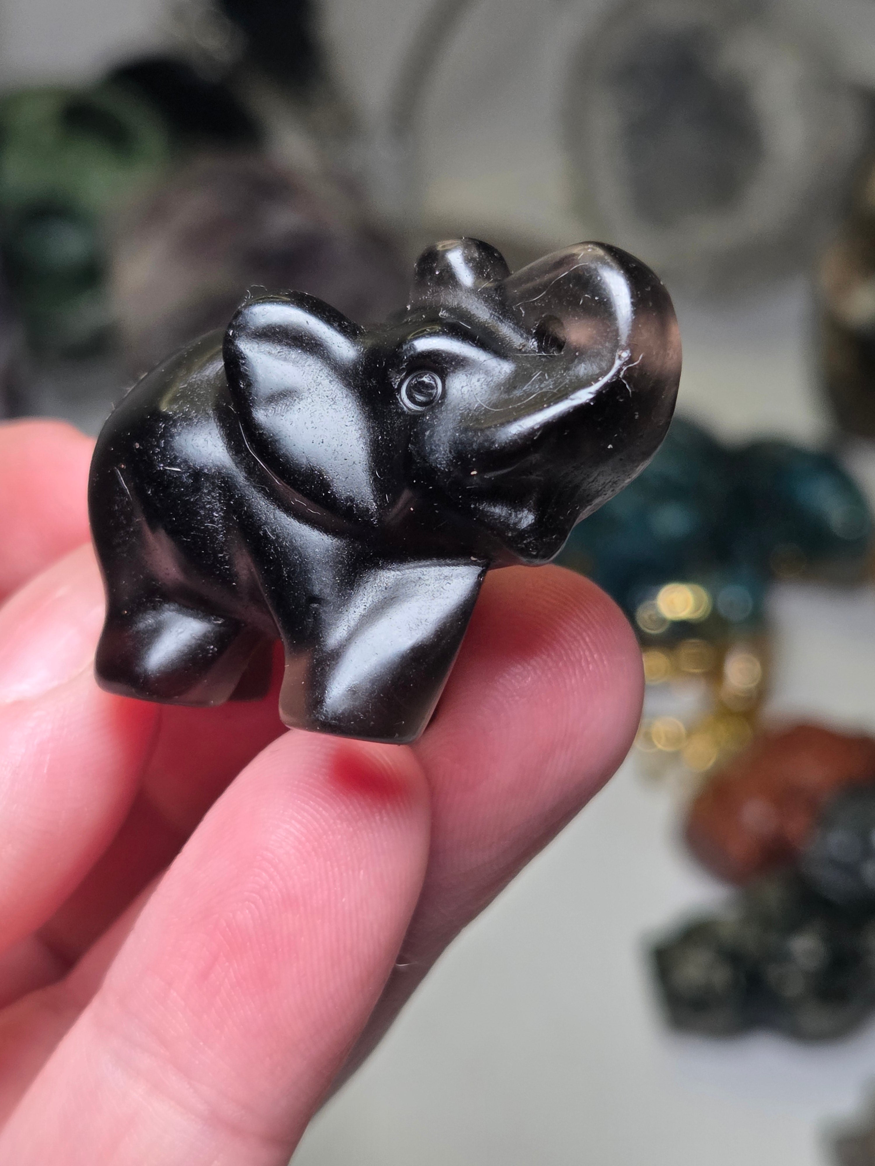 Crystal Elephant carving