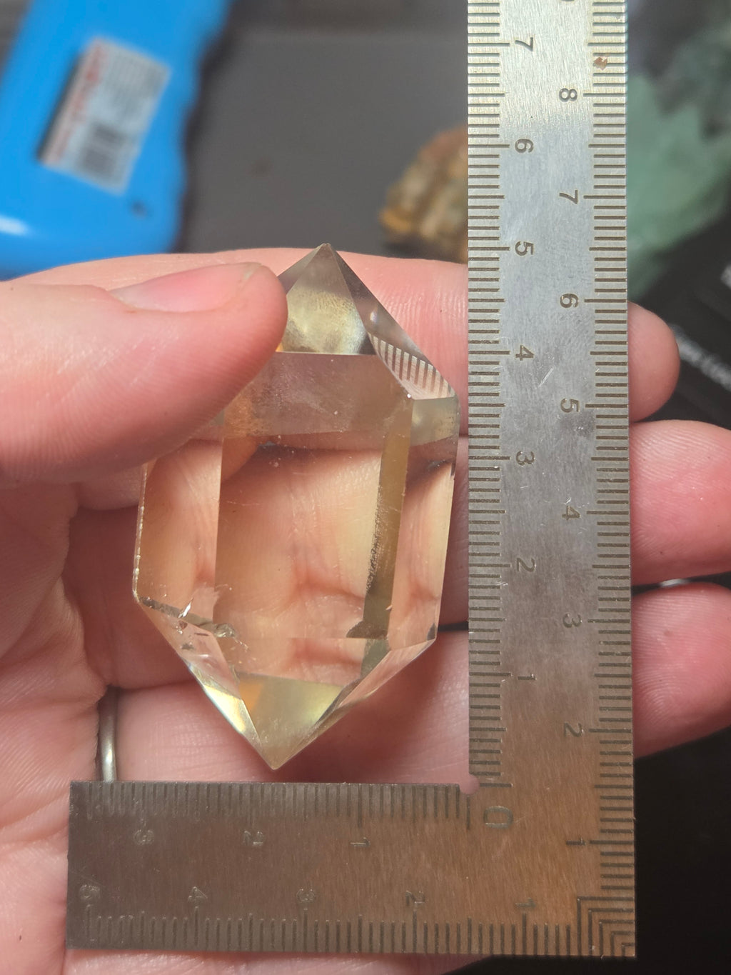 Natural Citrine crystal with rainbow DT