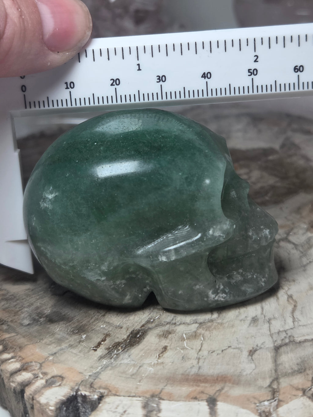 Green Aventurine crystal skull