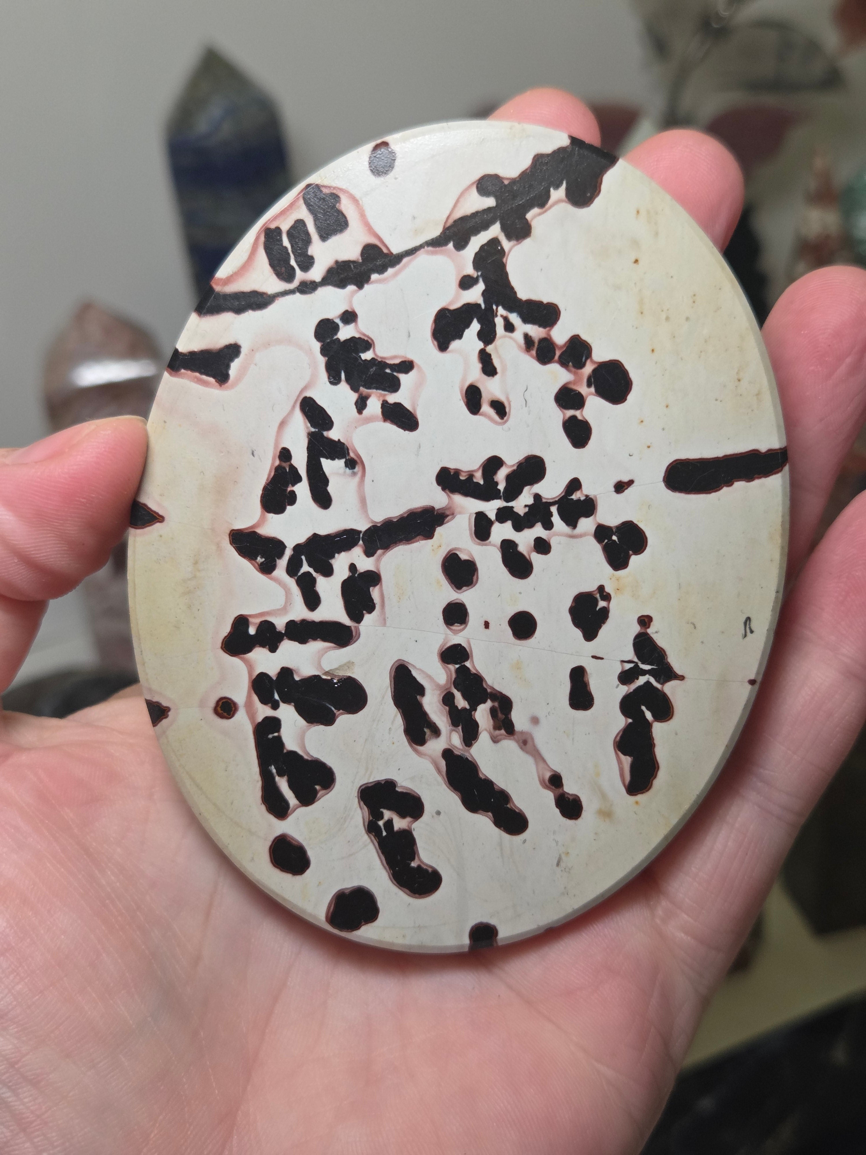 Picture jasper crystal slice