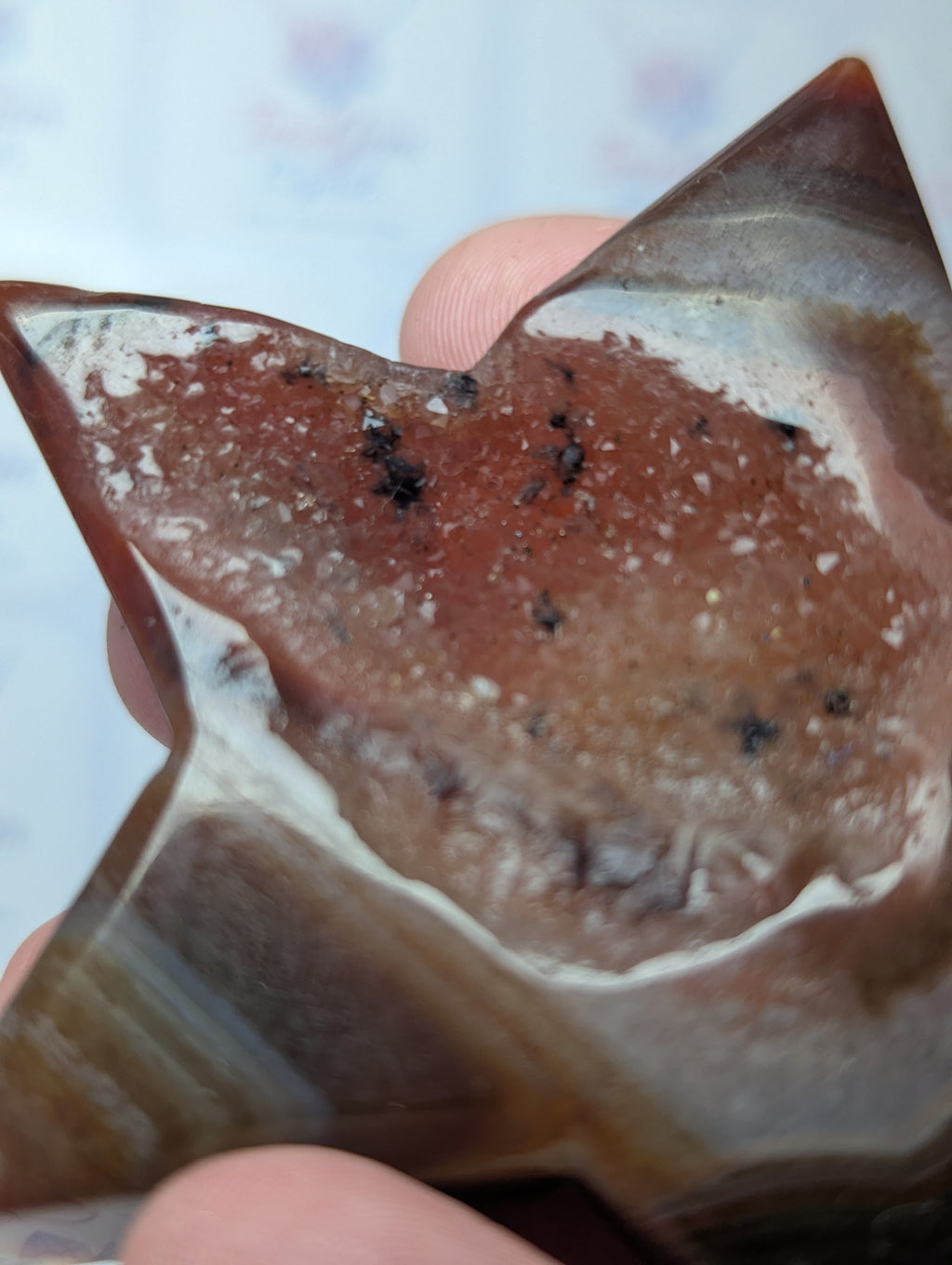 Sardonyx crystal star with duzy