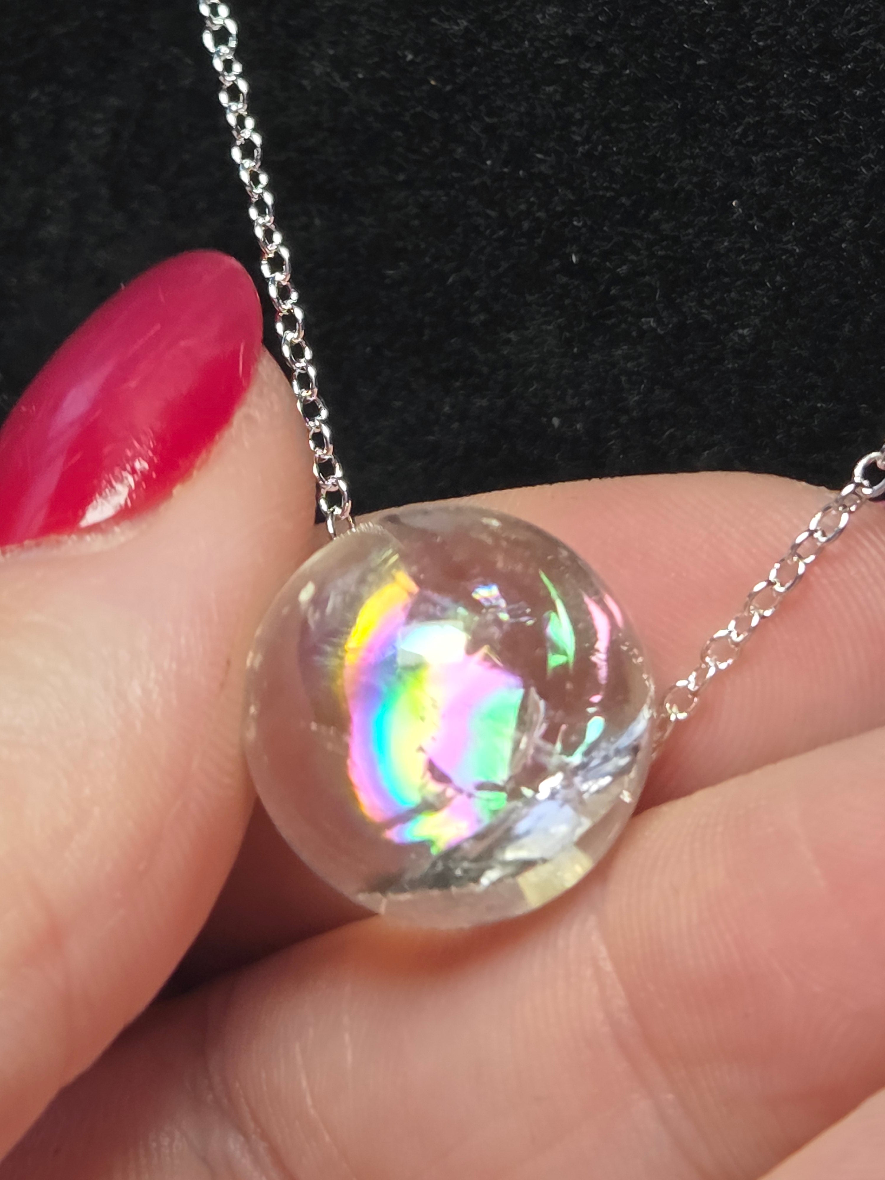 S925 Crystal  sphere necklace