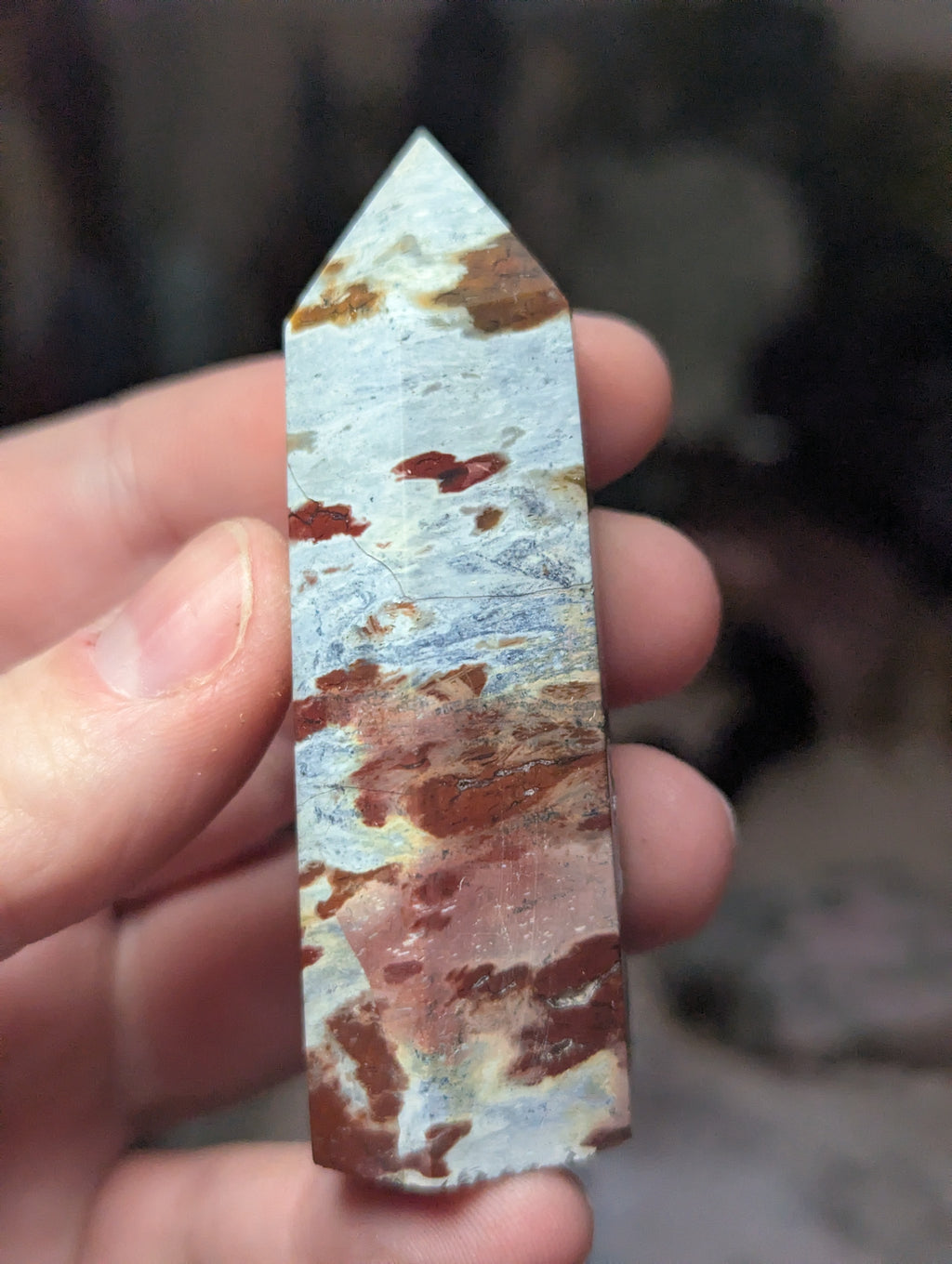 Petrified wood crystal tower