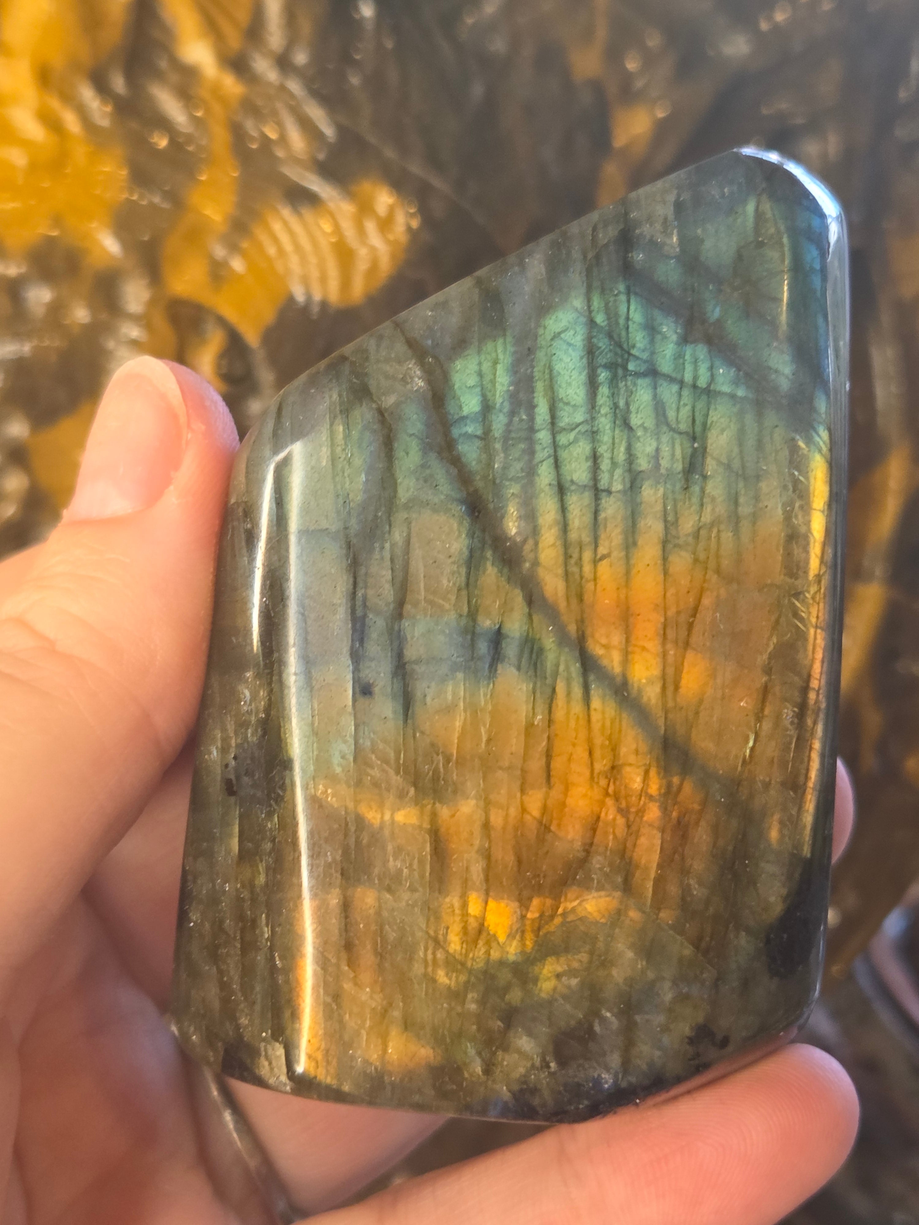 Labradorite crystal freeform