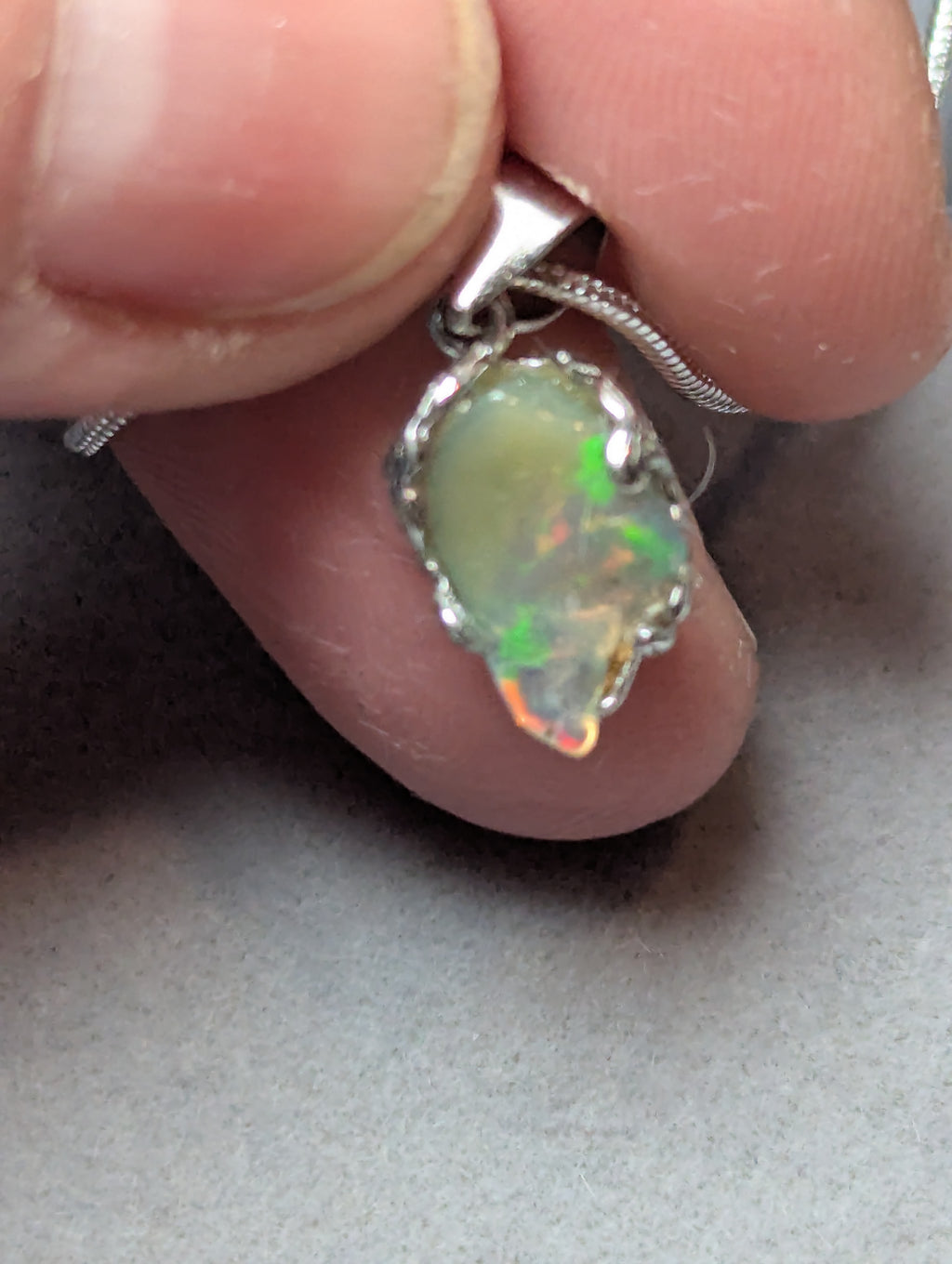 Beautiful Ethiopian Opal handmade necklace