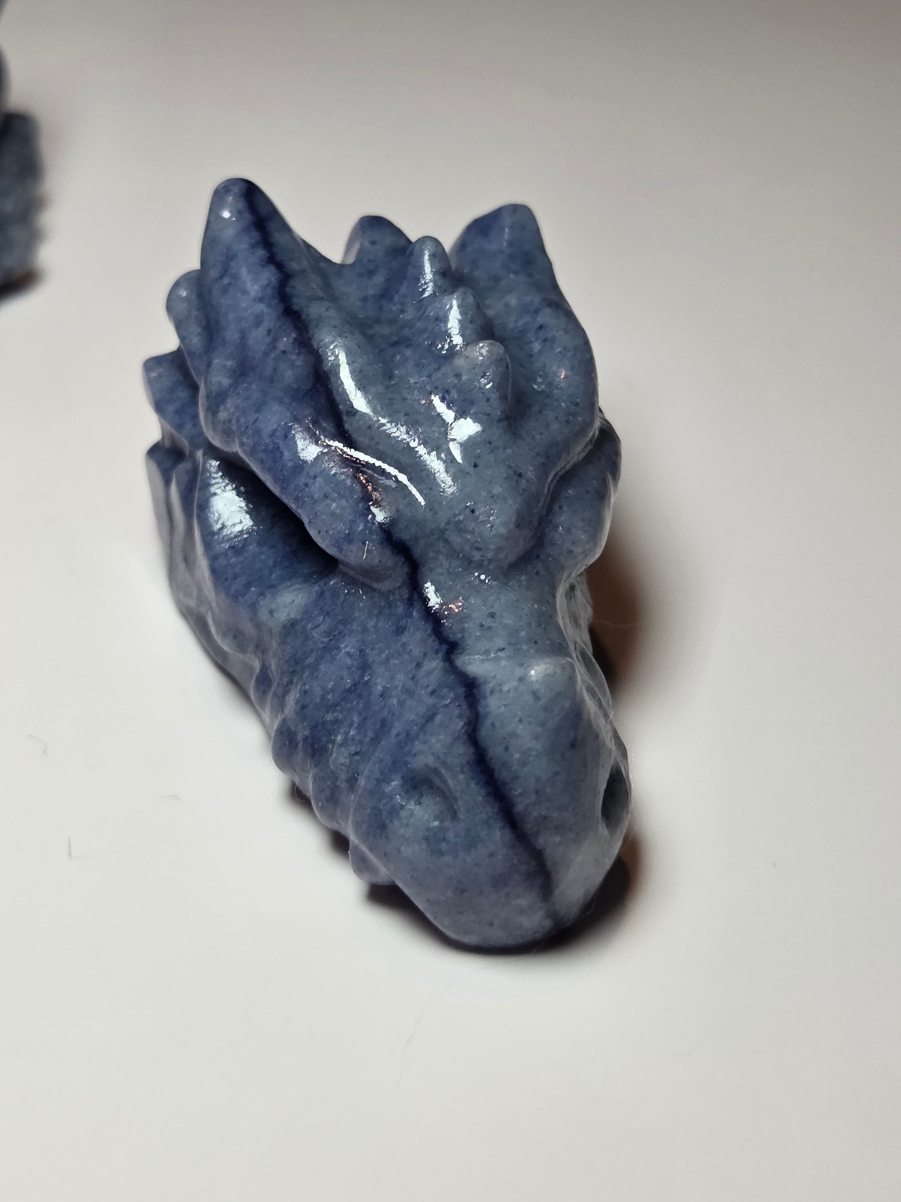 Blue Aventurine crystal dragon head