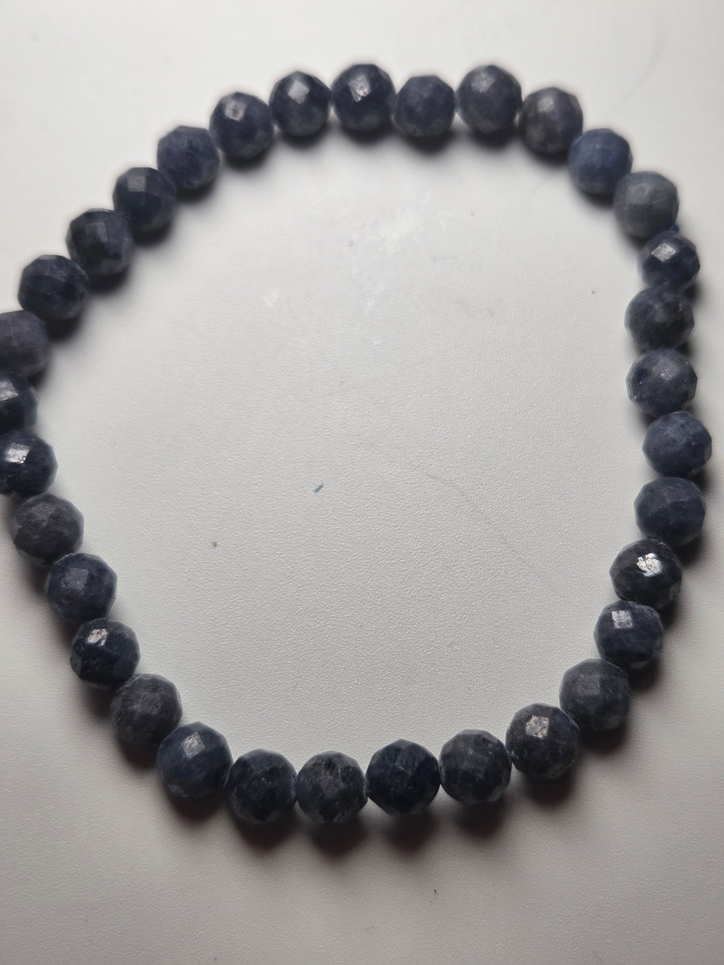 Genuine Sapphire round faceted bracelet