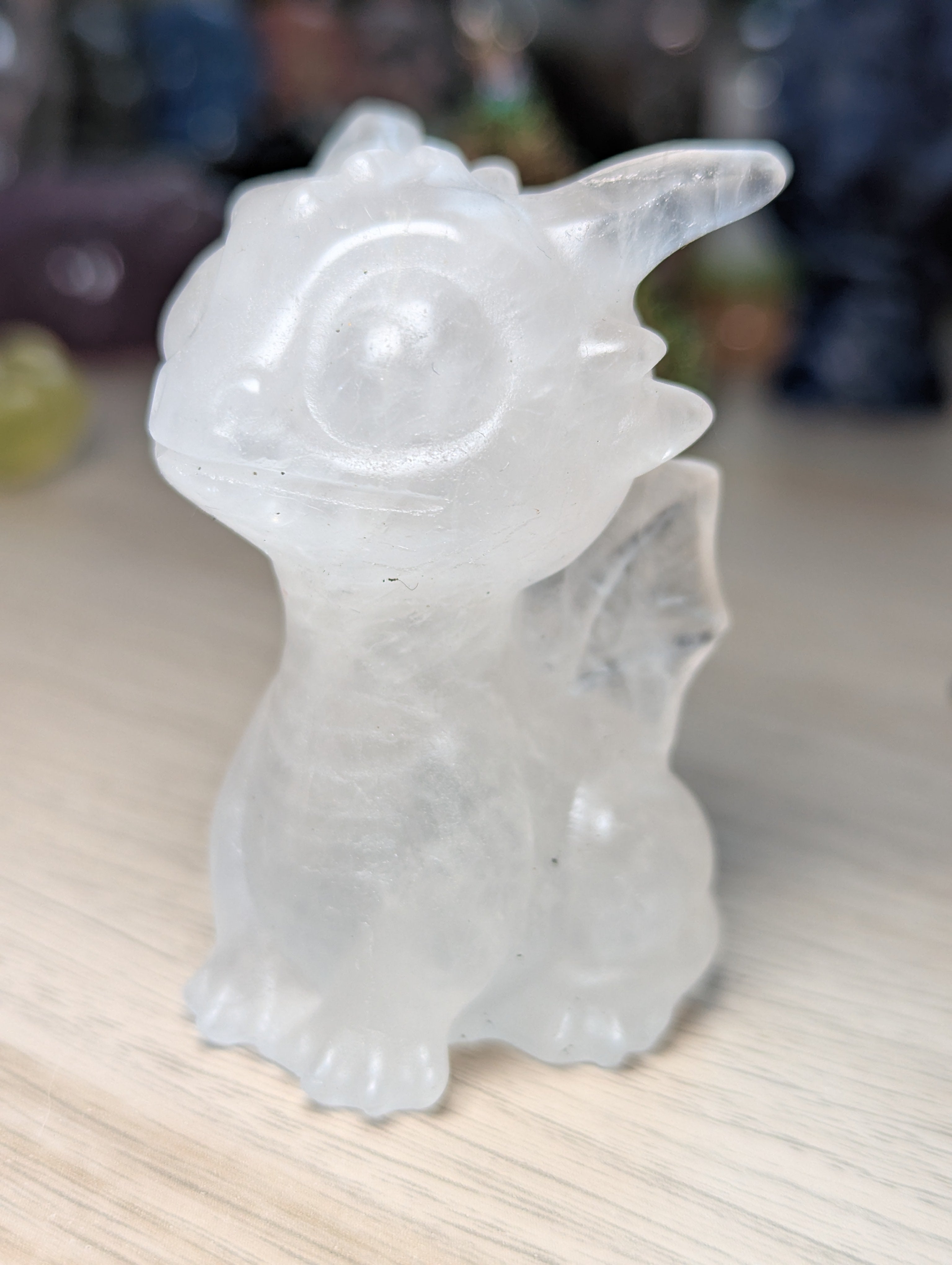 crystal dragon carving
