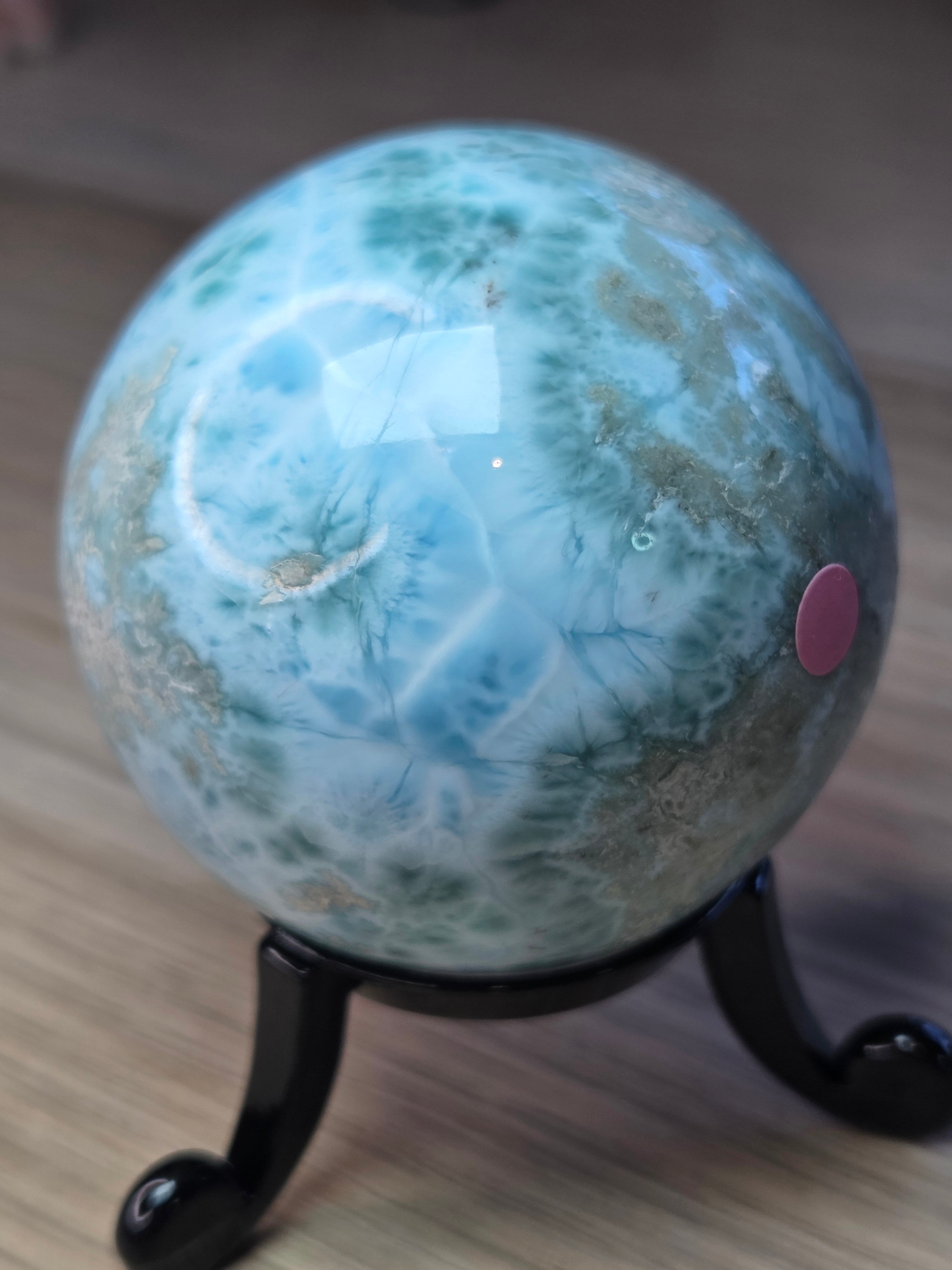 Larimar crystal sphere