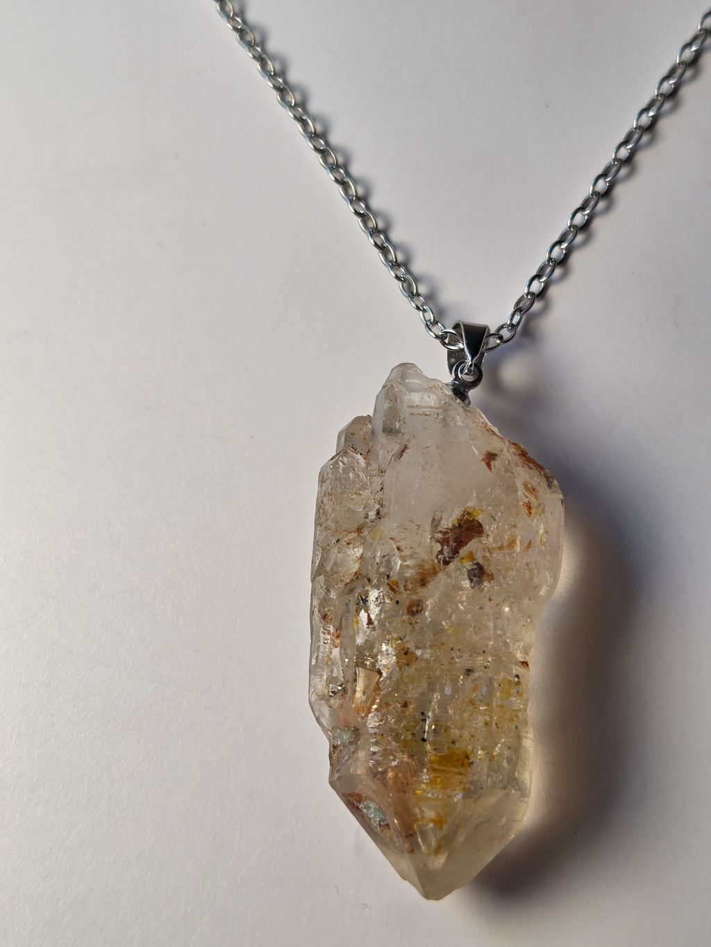 Petroleum crystal necklace with amazing  UV