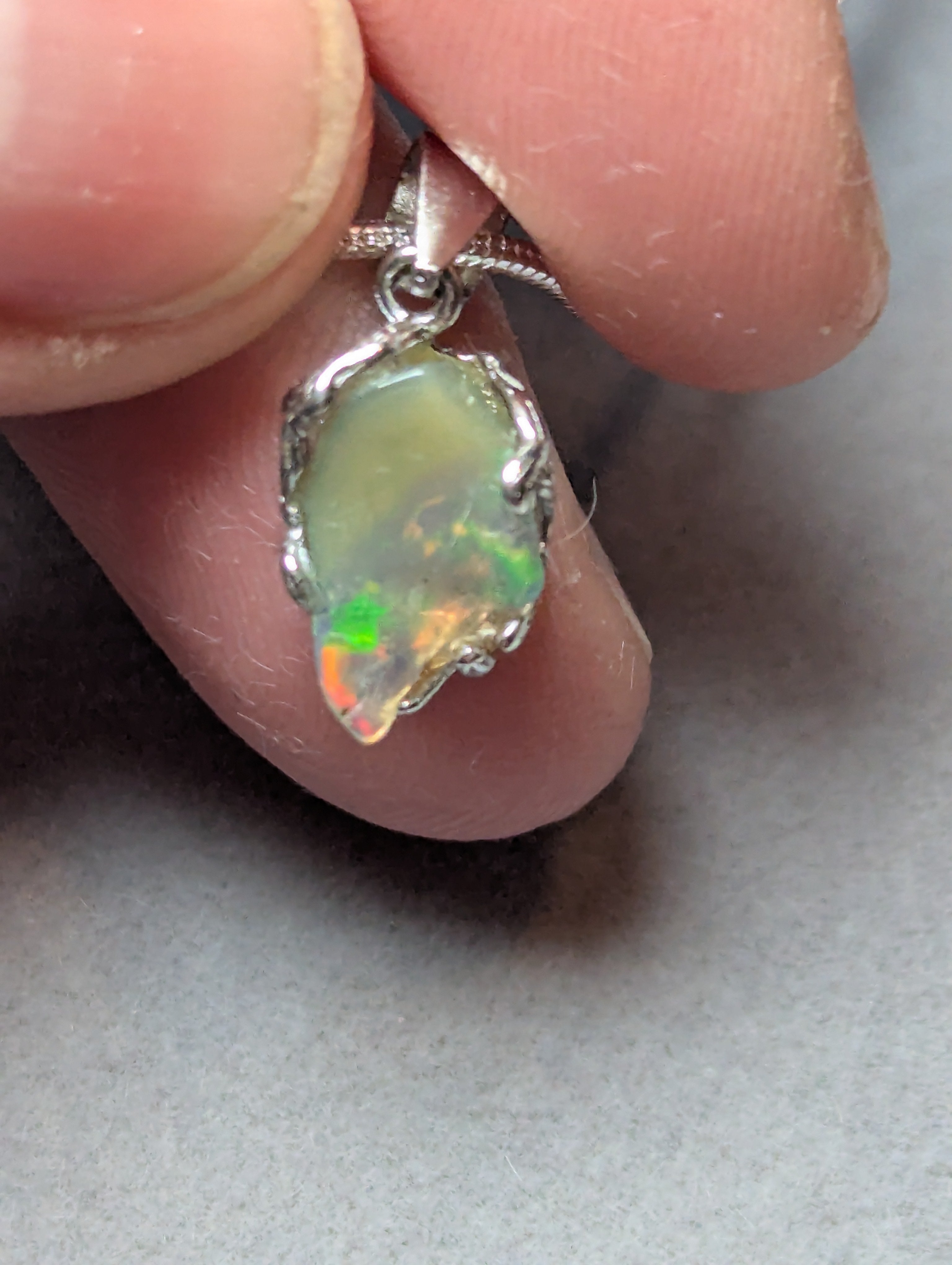 Beautiful Ethiopian Opal handmade necklace