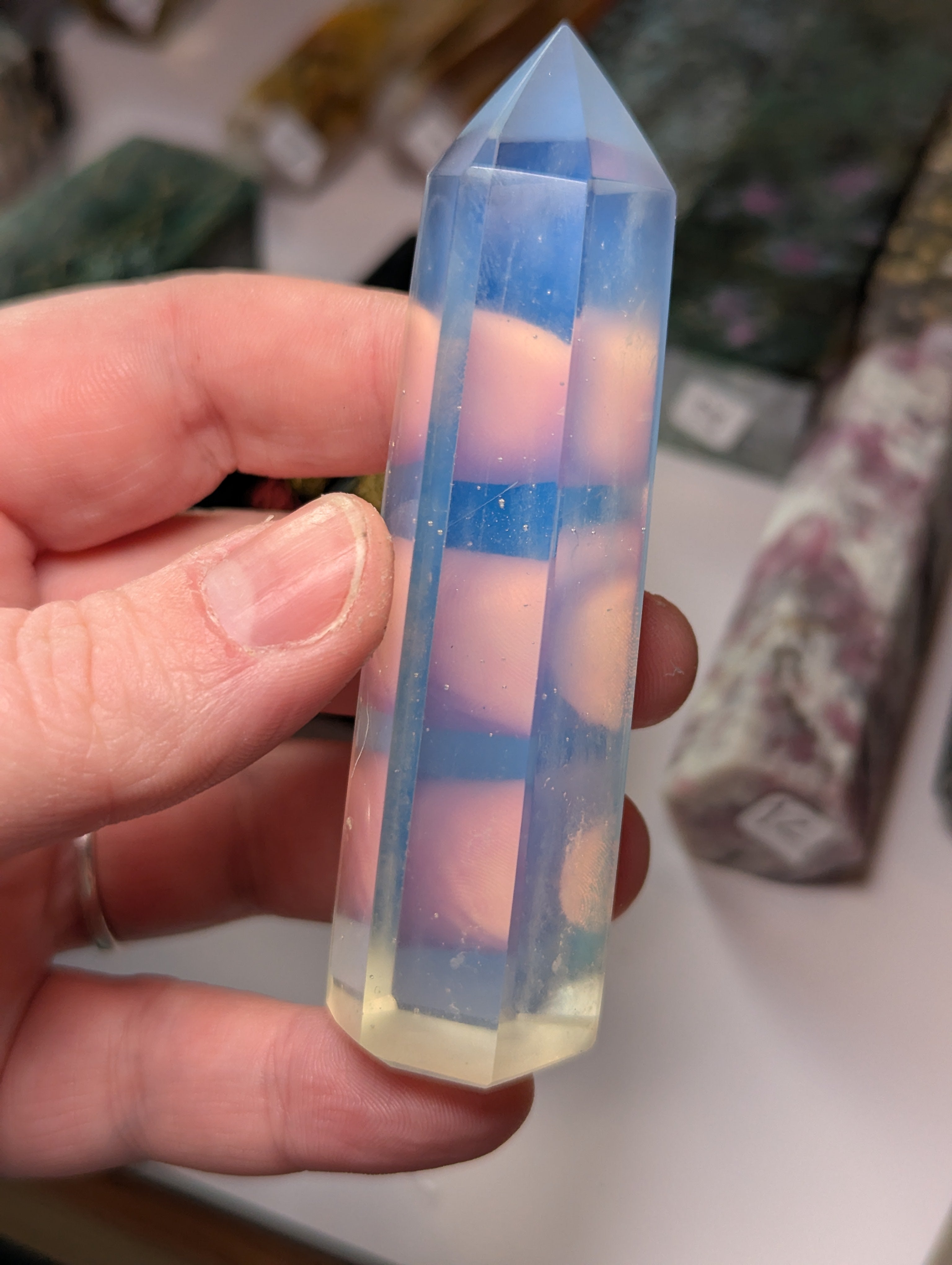 Opalite Tower carving