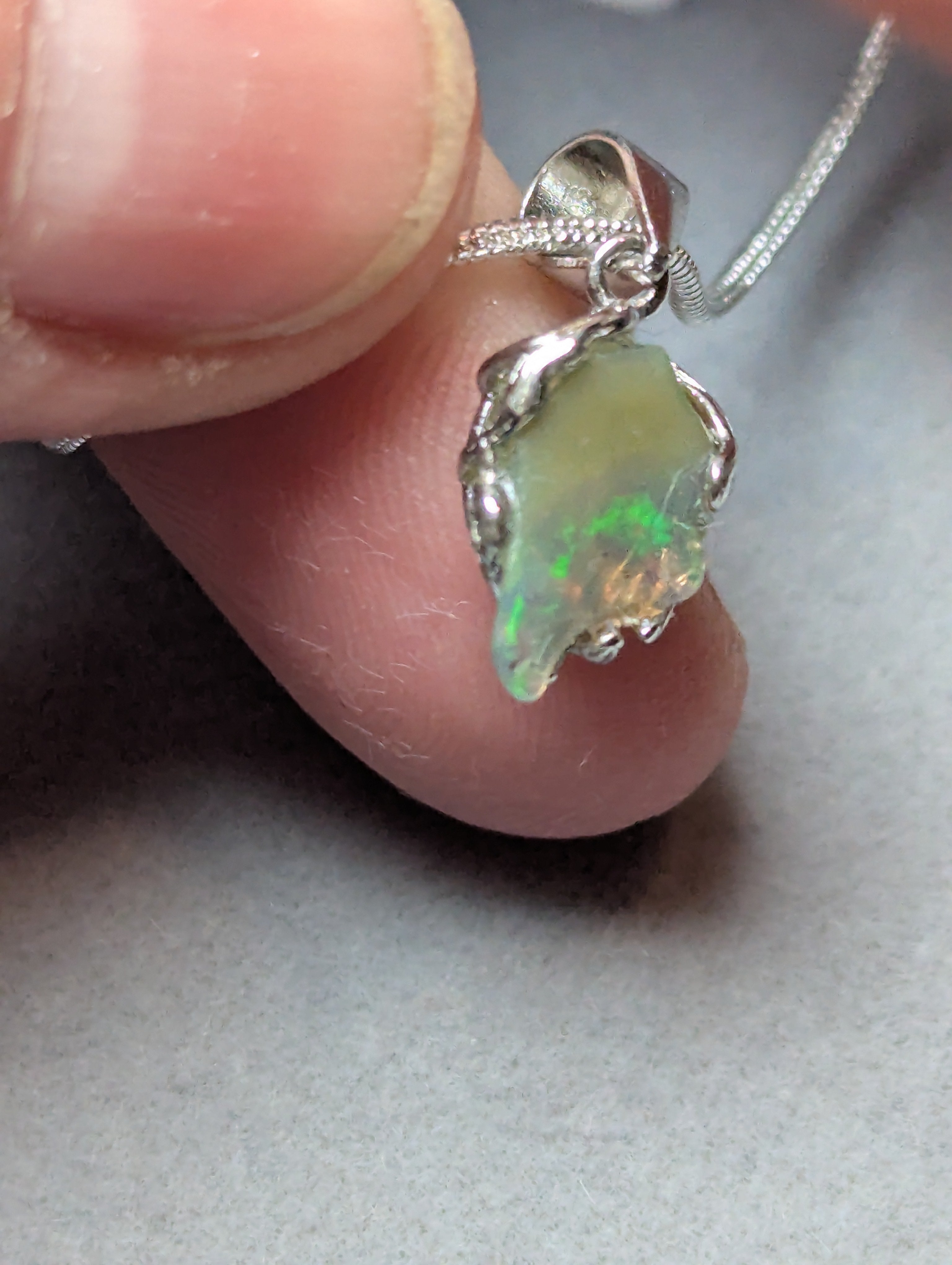 Beautiful Ethiopian Opal handmade necklace