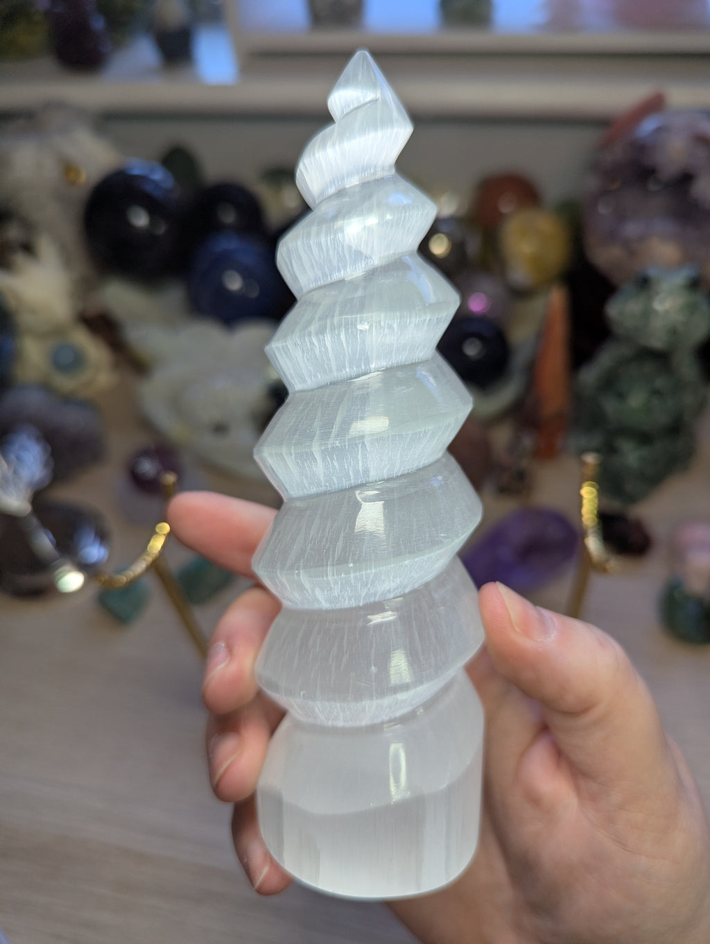 Selenite crystal flame