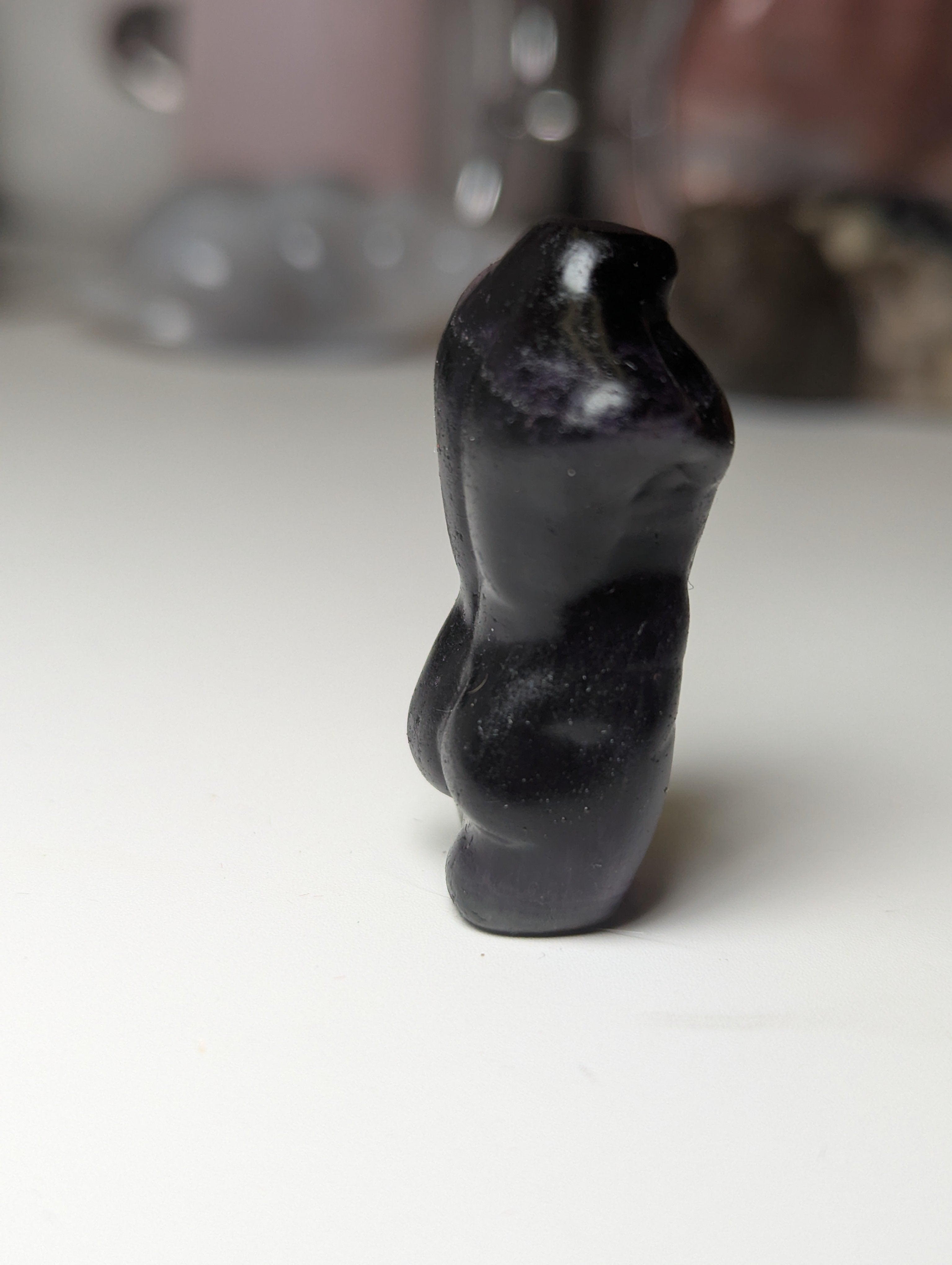 Purple flourite crystal male body