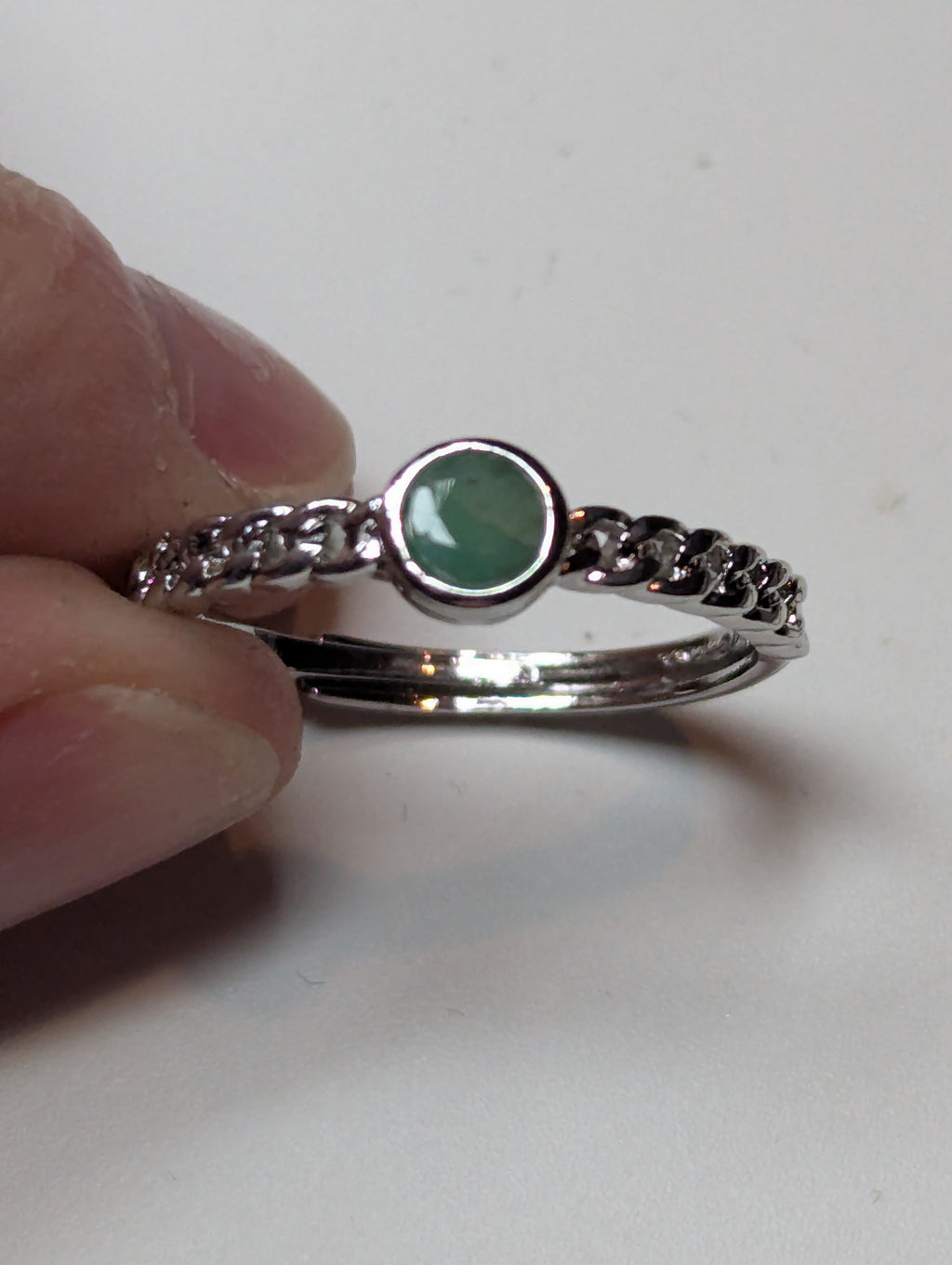 Green Aventurine crystal Adjustable ring