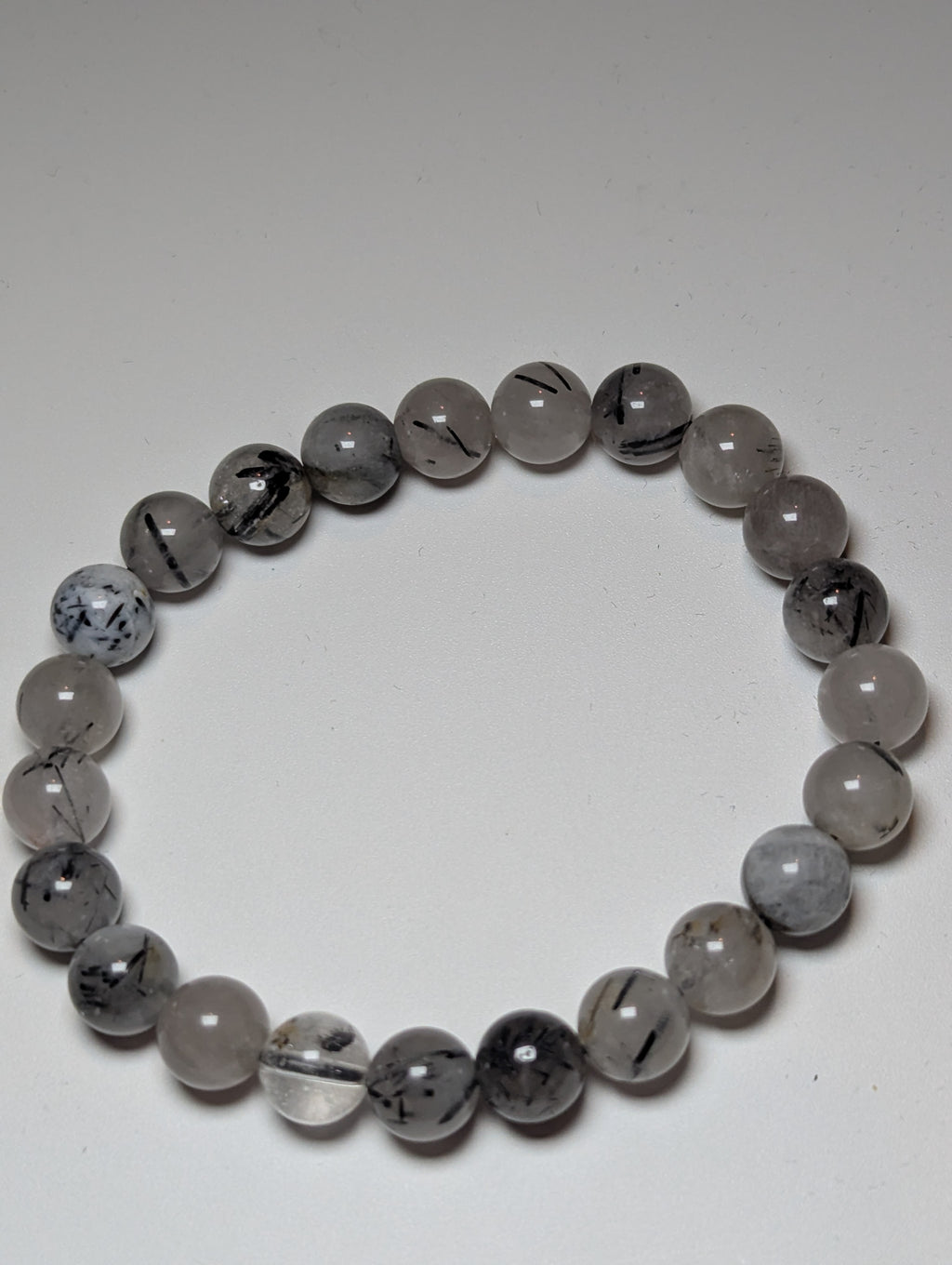 Black rutile crystal bracelet