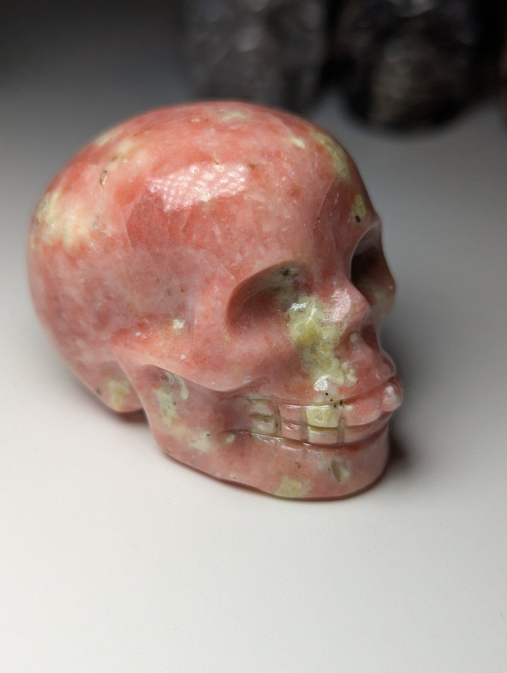 Pink Tourmaline crystal skull