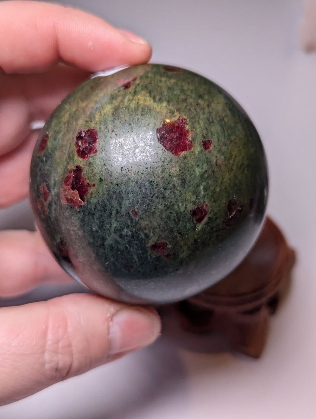 Garnet in frushite crystal sphere