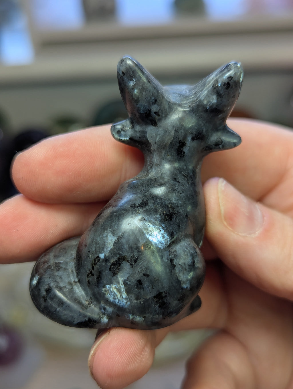 Crystal fox carvings