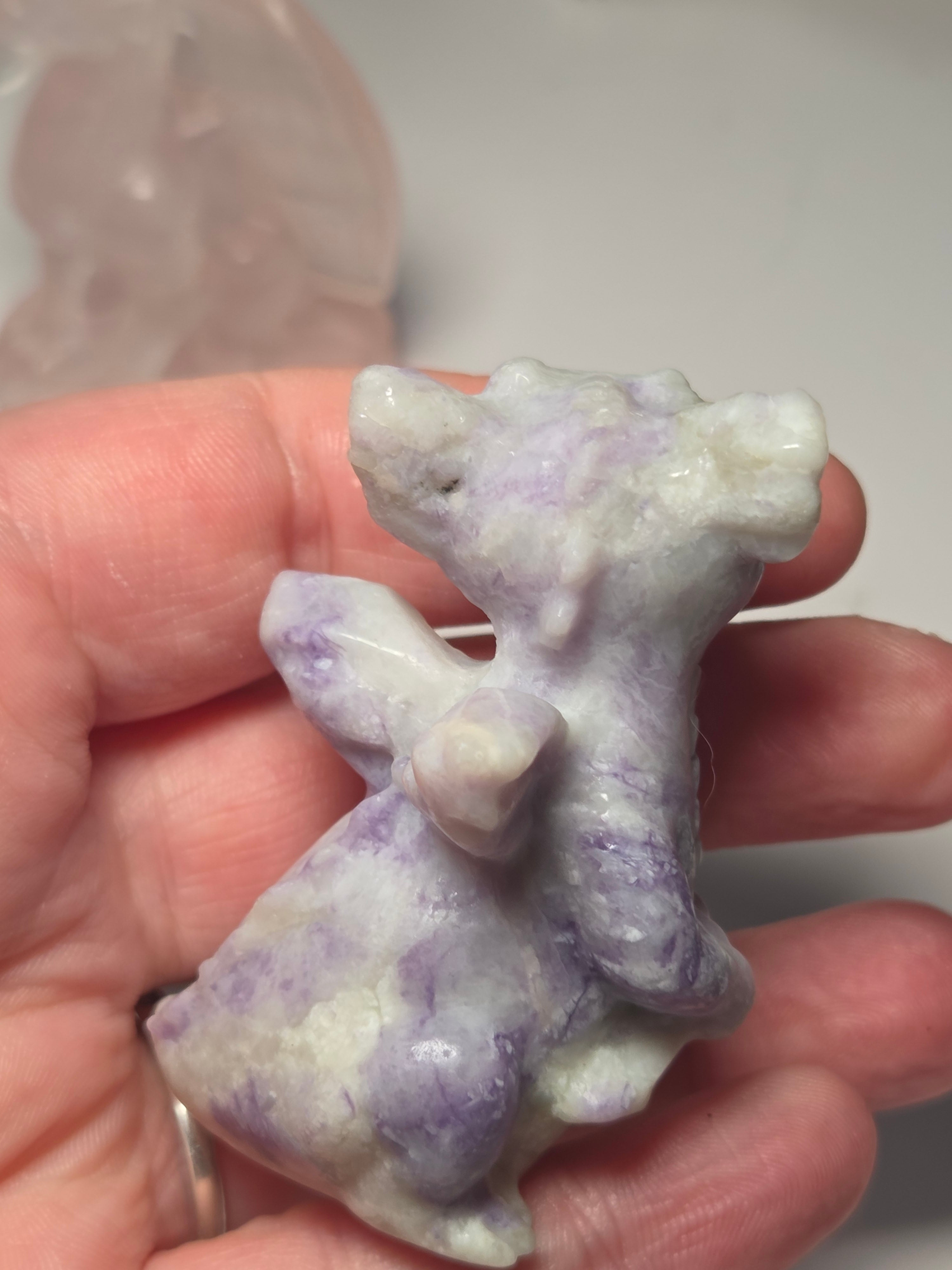 Tiffany stone crystal dragon carving