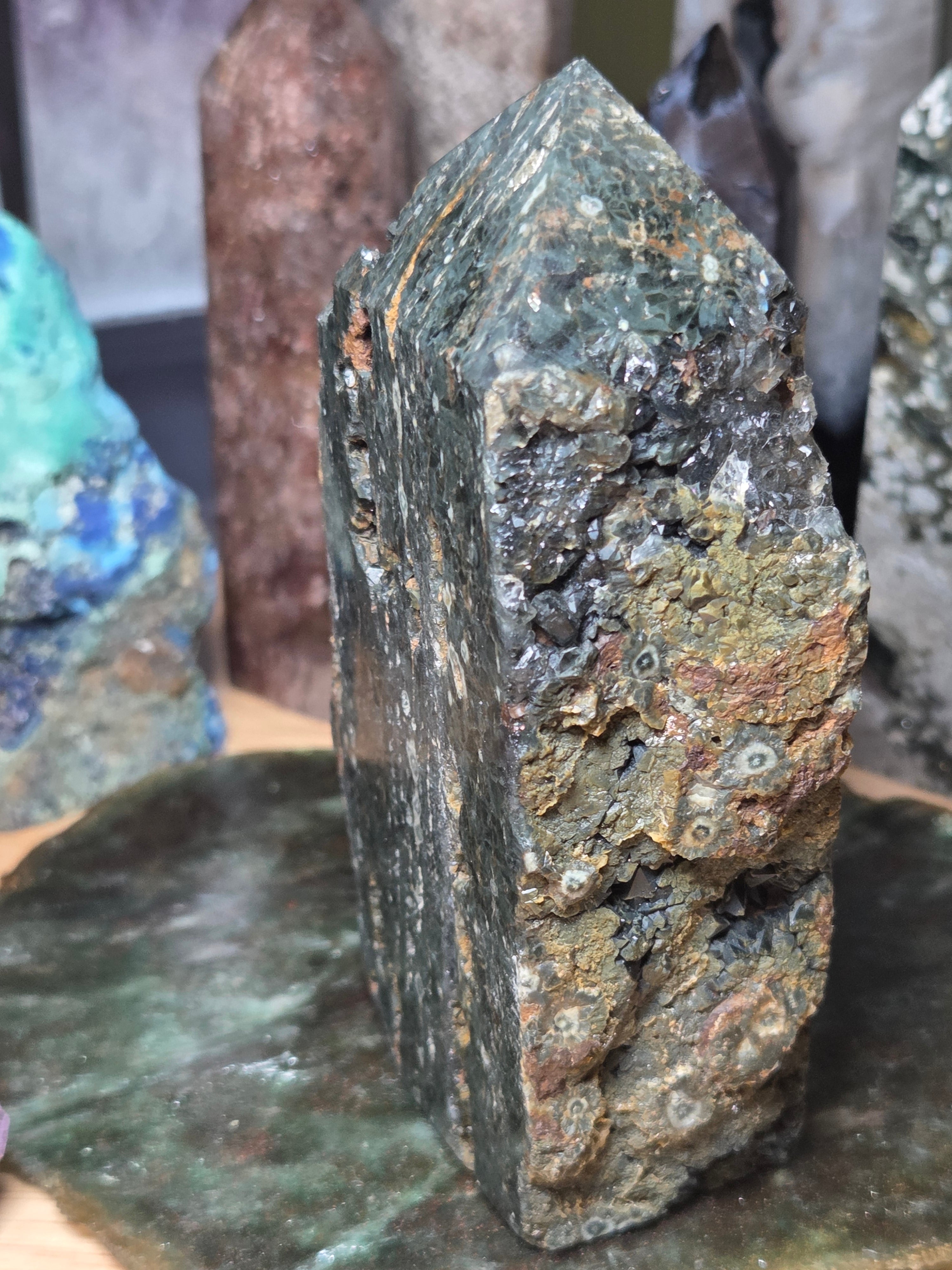 Ocean Jasper crystal raw tower