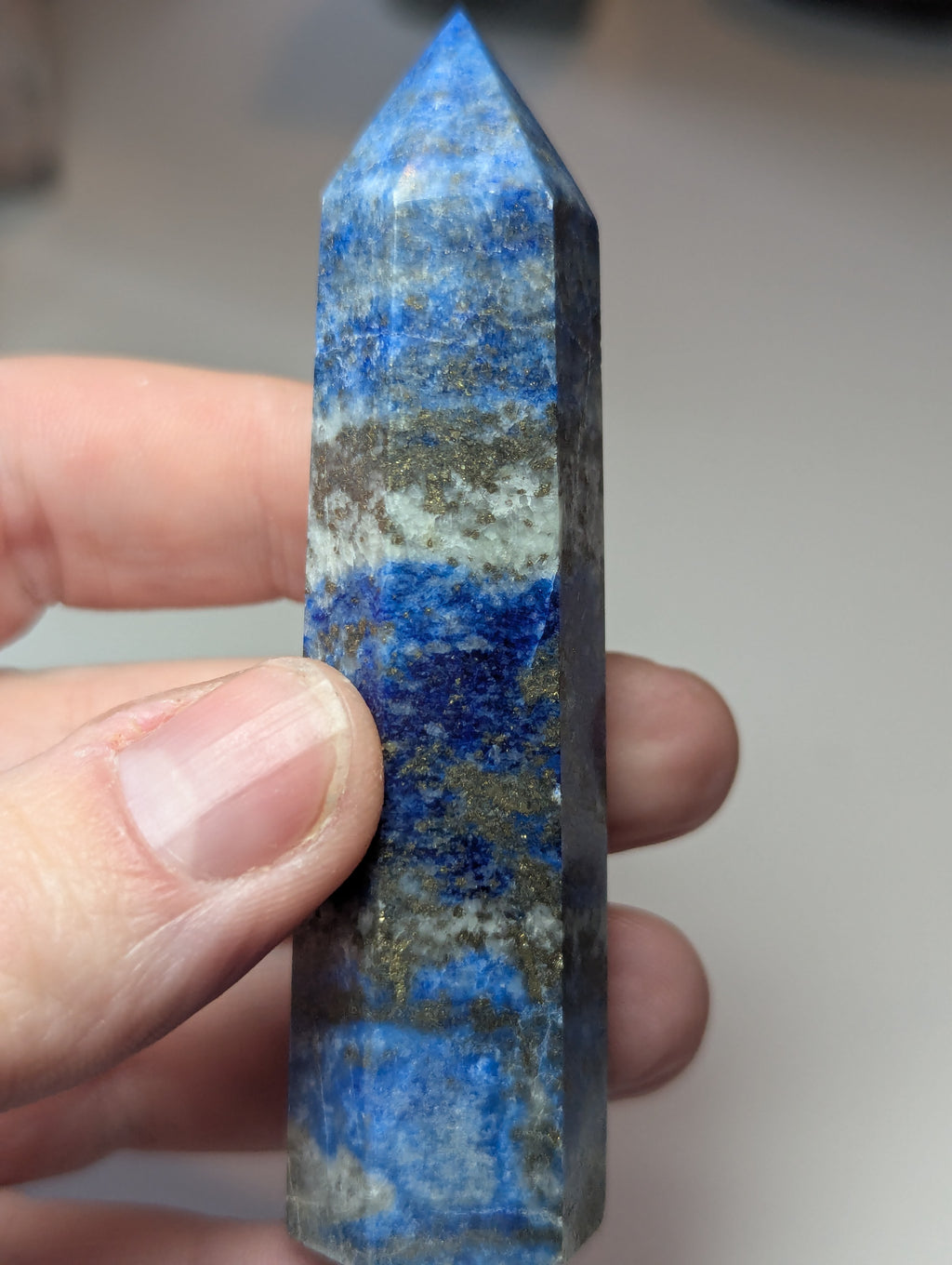 Lapis lazuli crystal tower