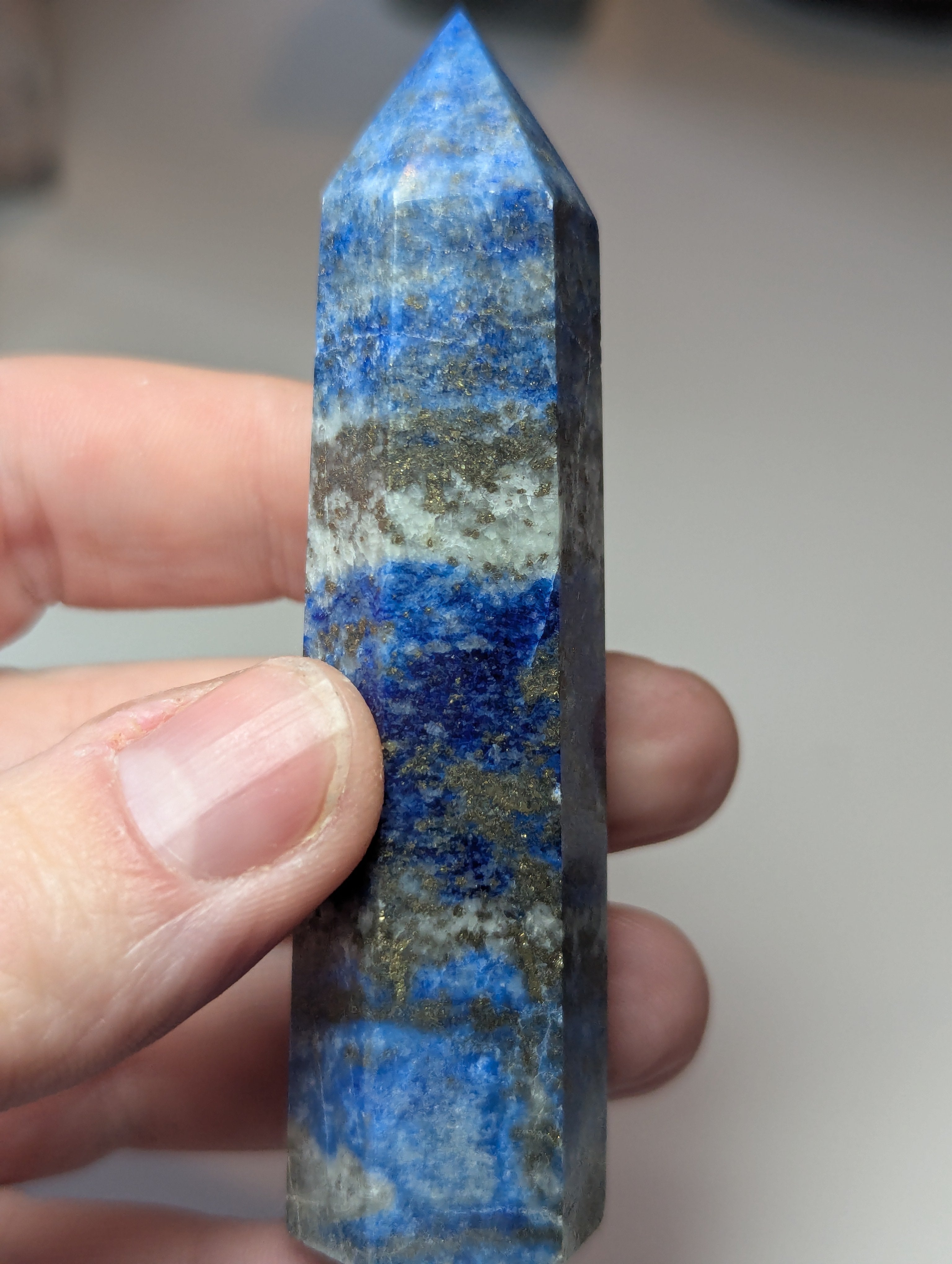 Lapis lazuli crystal tower