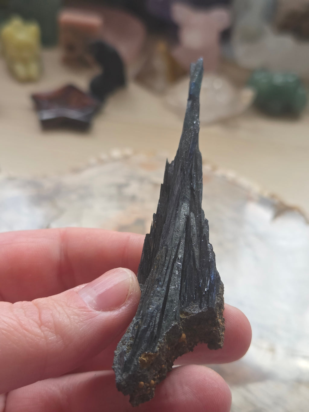 Genuine Vivianite specimen in box