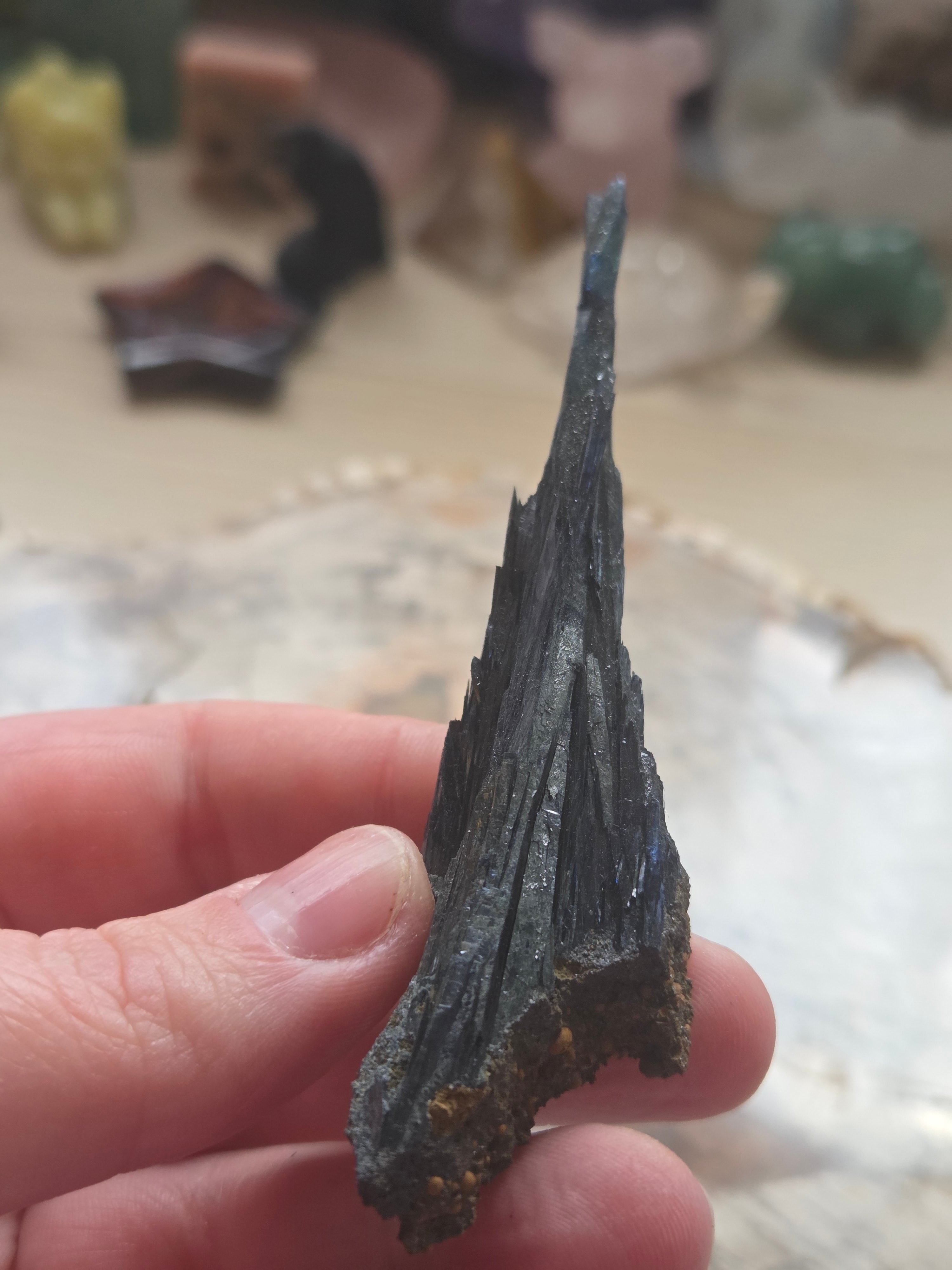 Genuine Vivianite specimen in box
