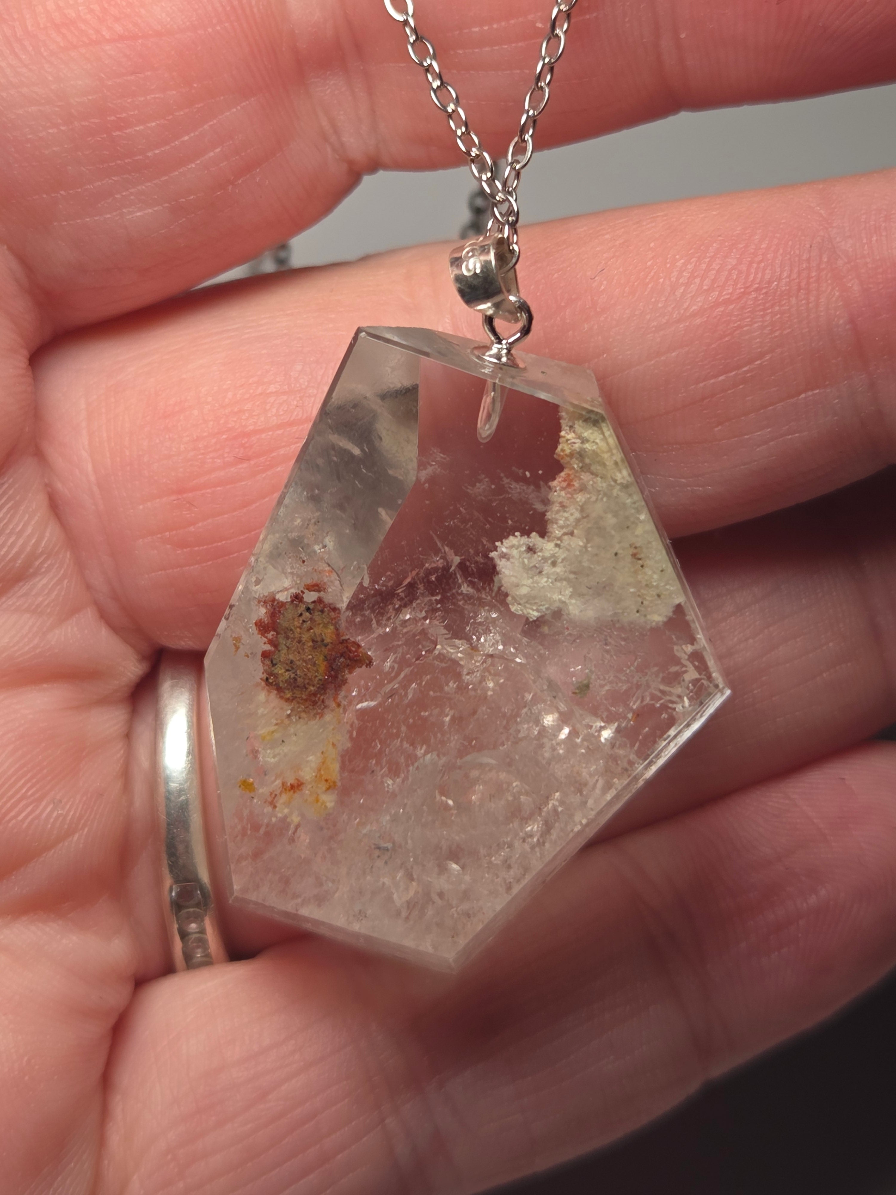 Grade A Garden quartz crystal handmade necklace