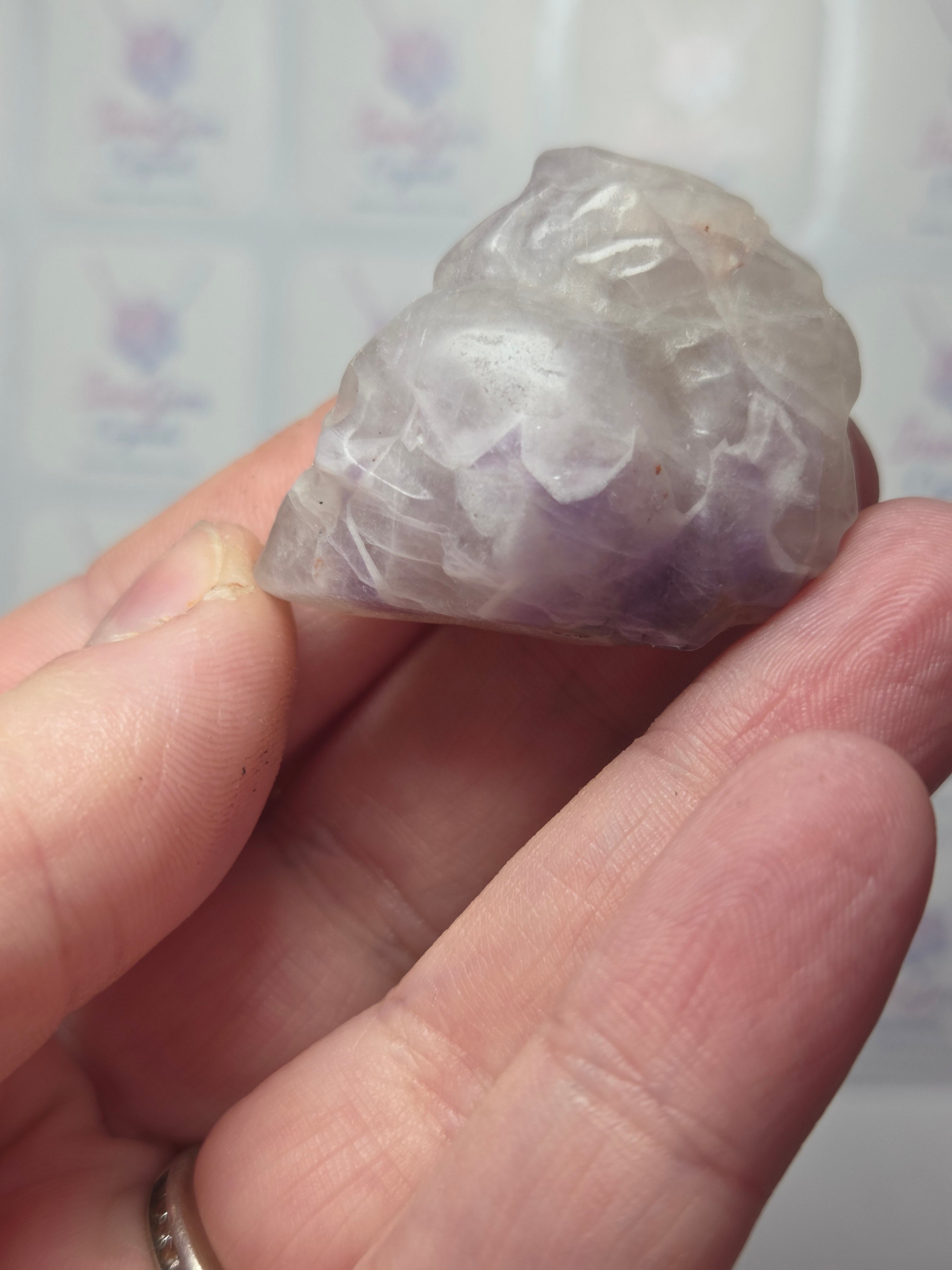 Amethyst crystal rocker skull