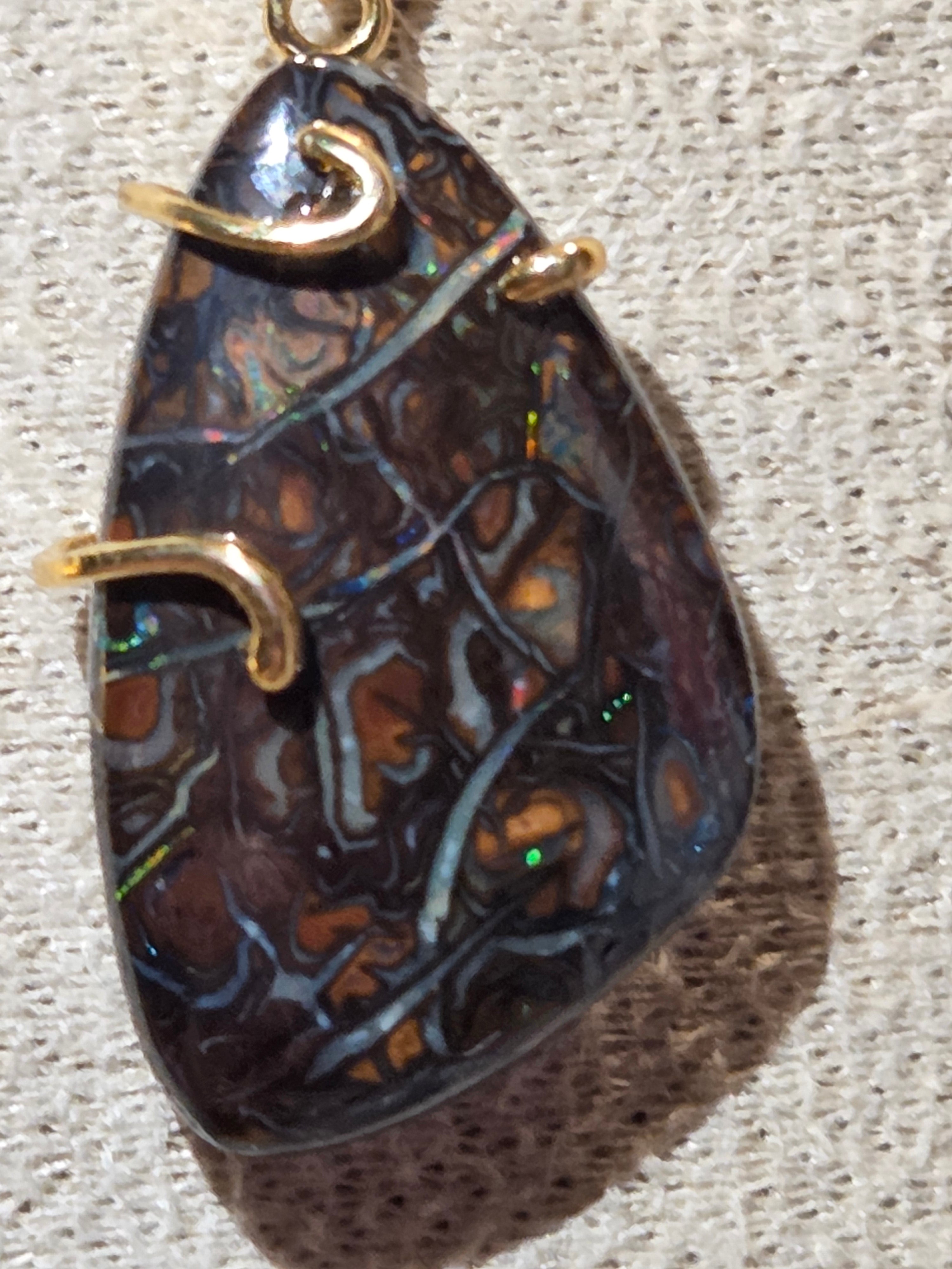 Amazing high quality S925 bolder opal necklace