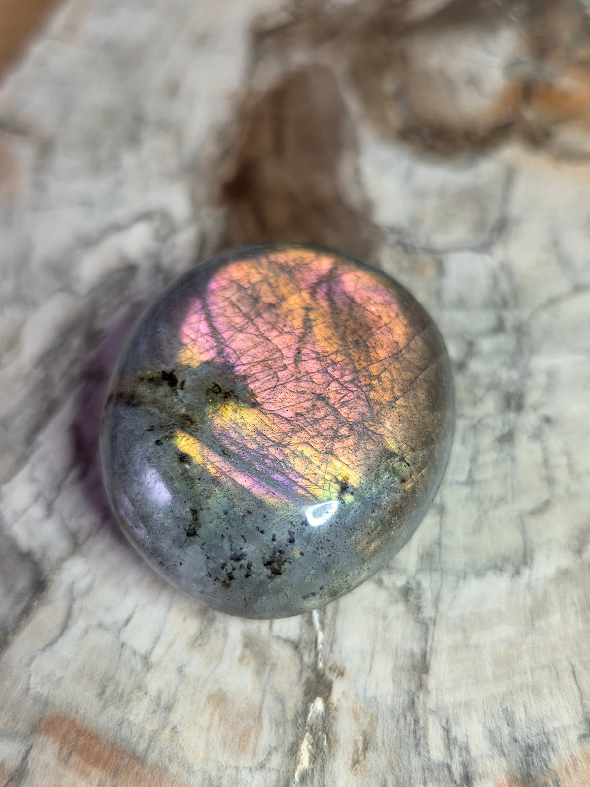 Labradorite crystal palm stone