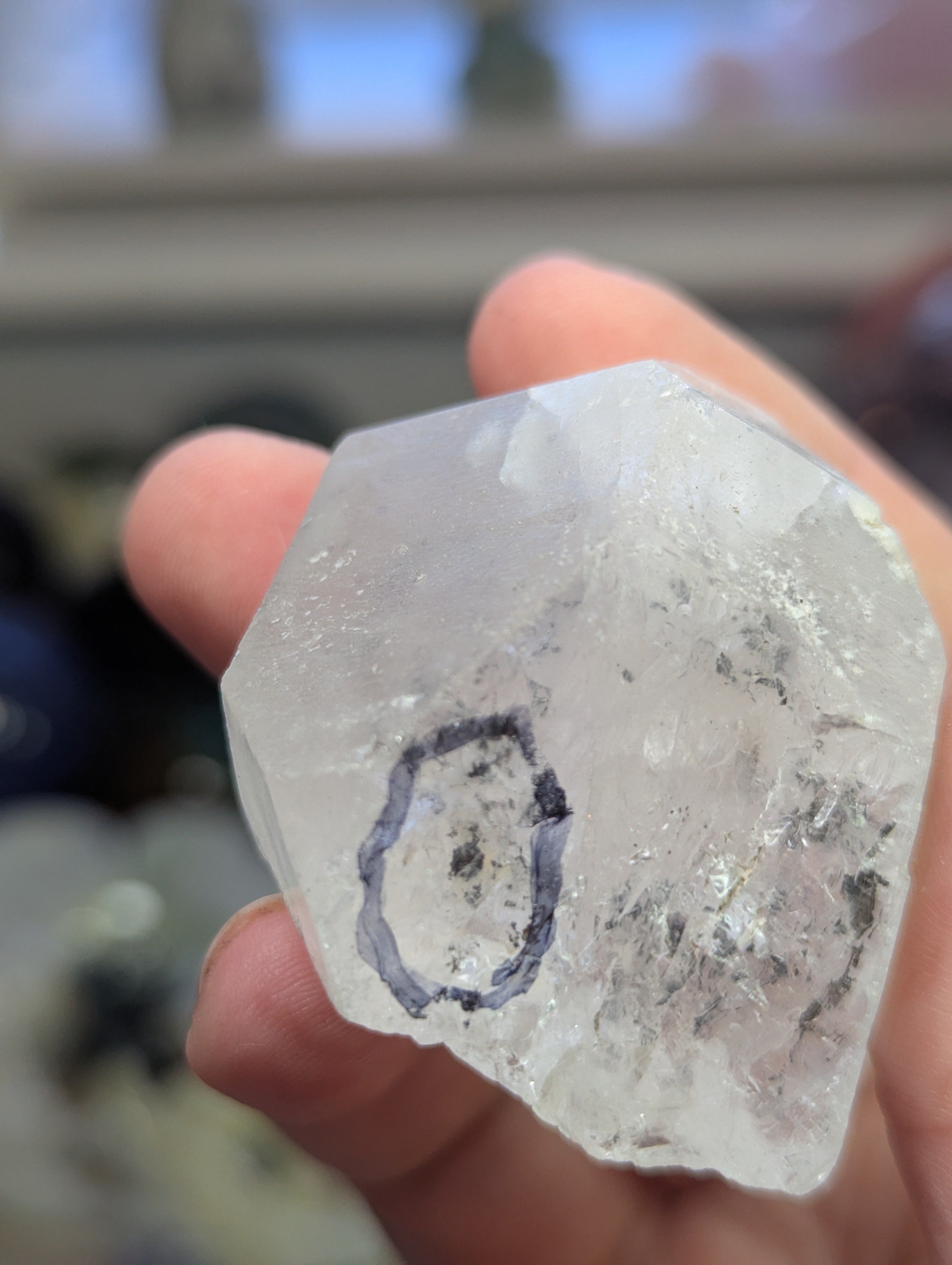 Amazing enhydro crystal specimen