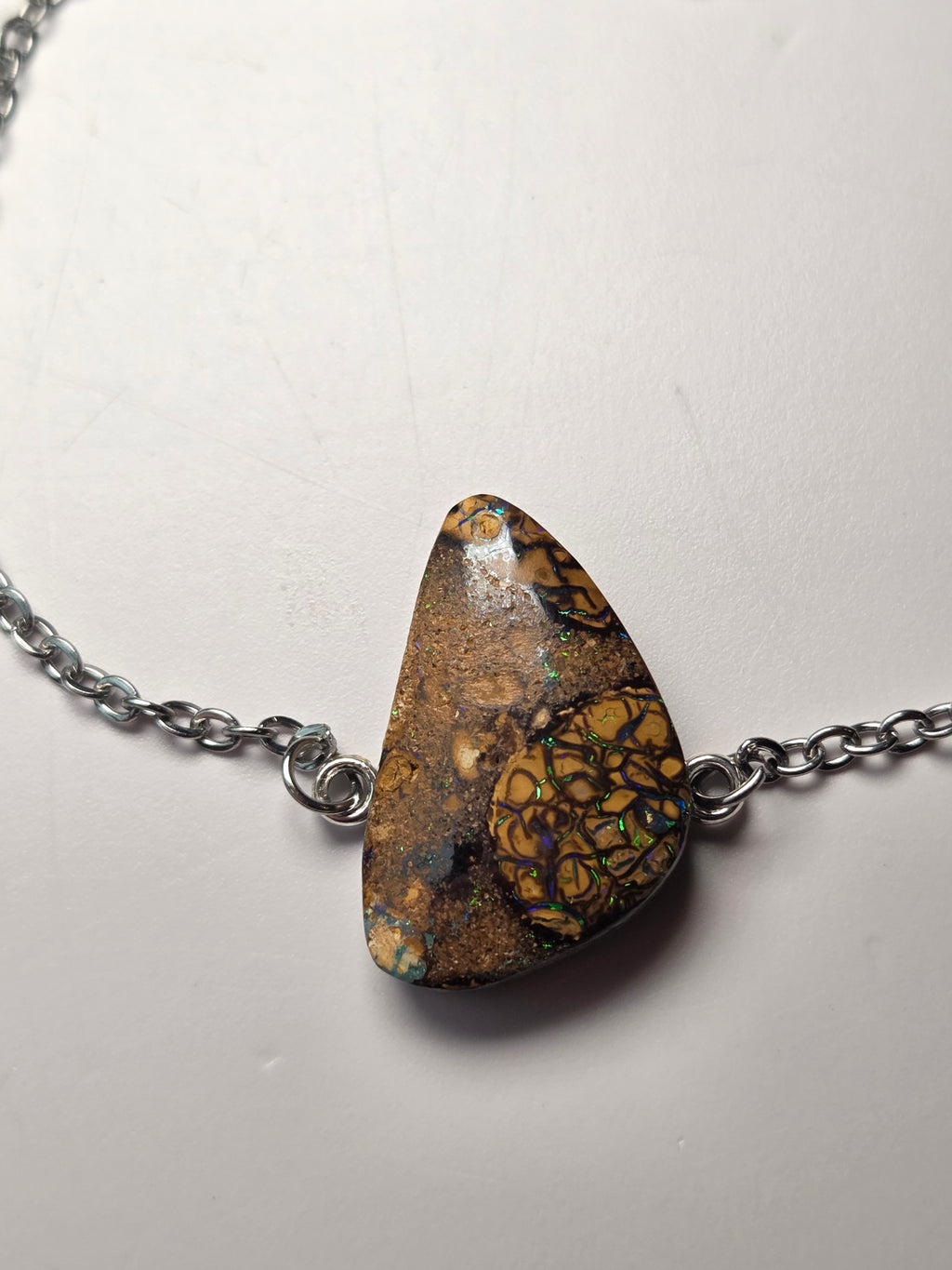 Yowah nut opal on bracelet