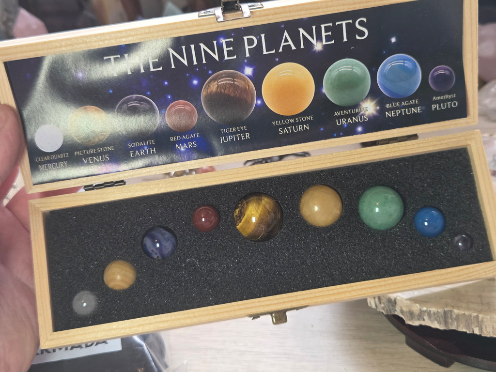 Crystal mini planet set in gift box