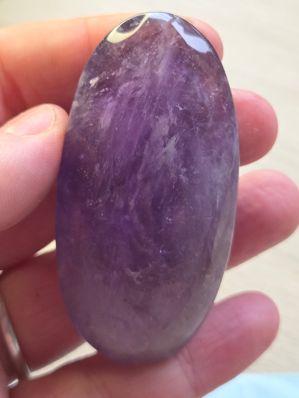 GRADE AA Amethyst crystal palm stone