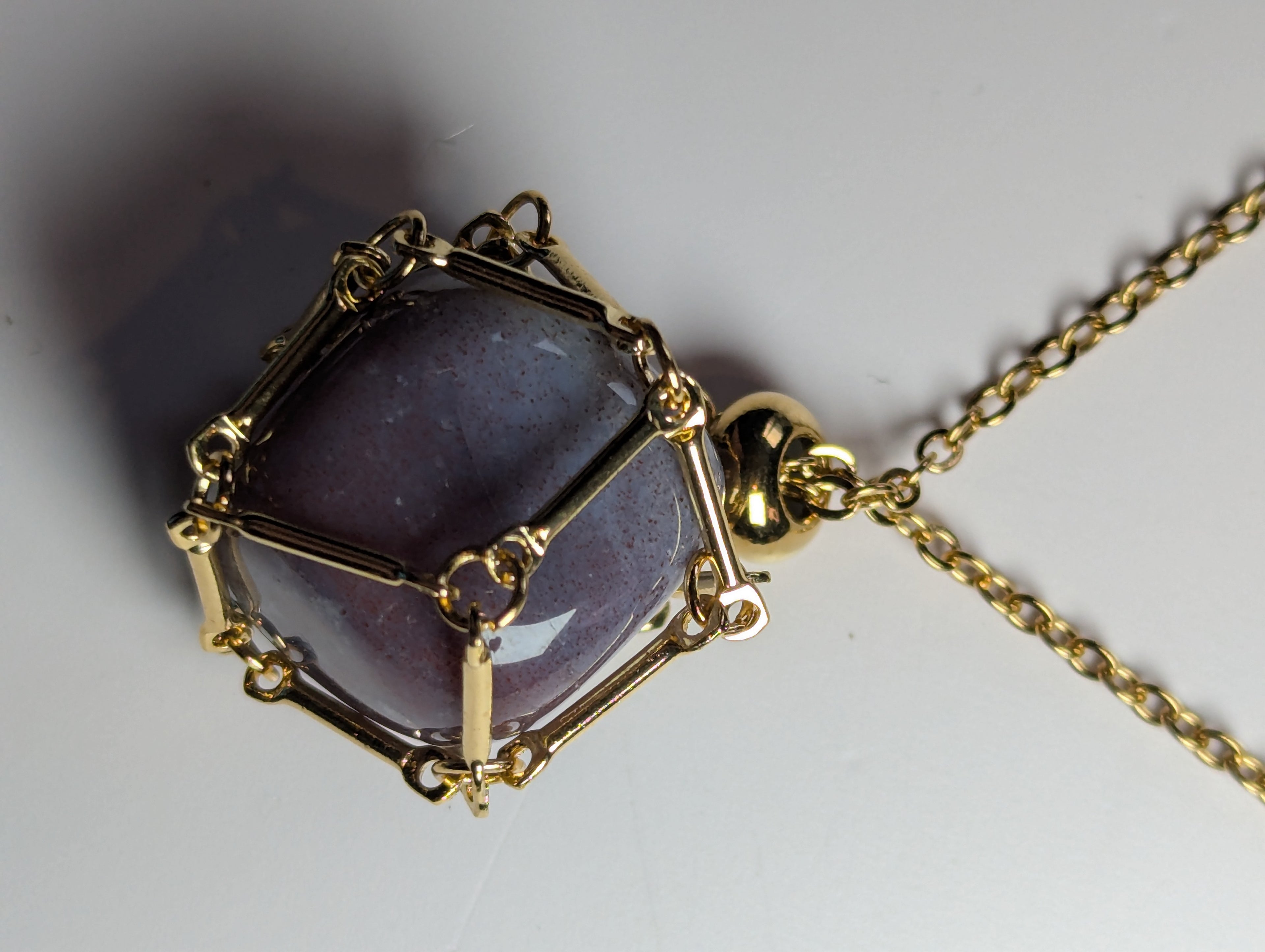 Purple ocean Jasper crystal necklace