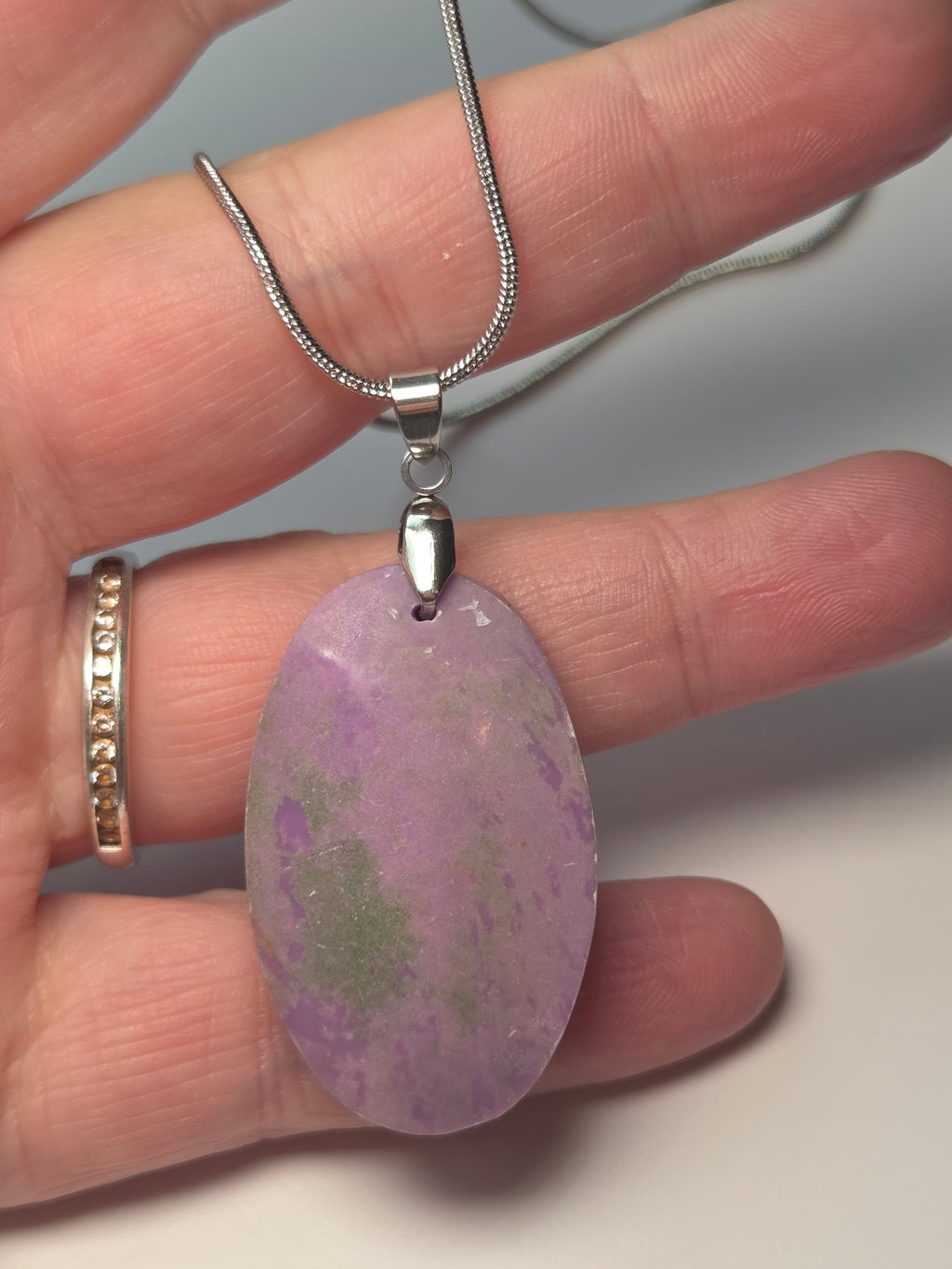 Purperite crystal  handmade necklace