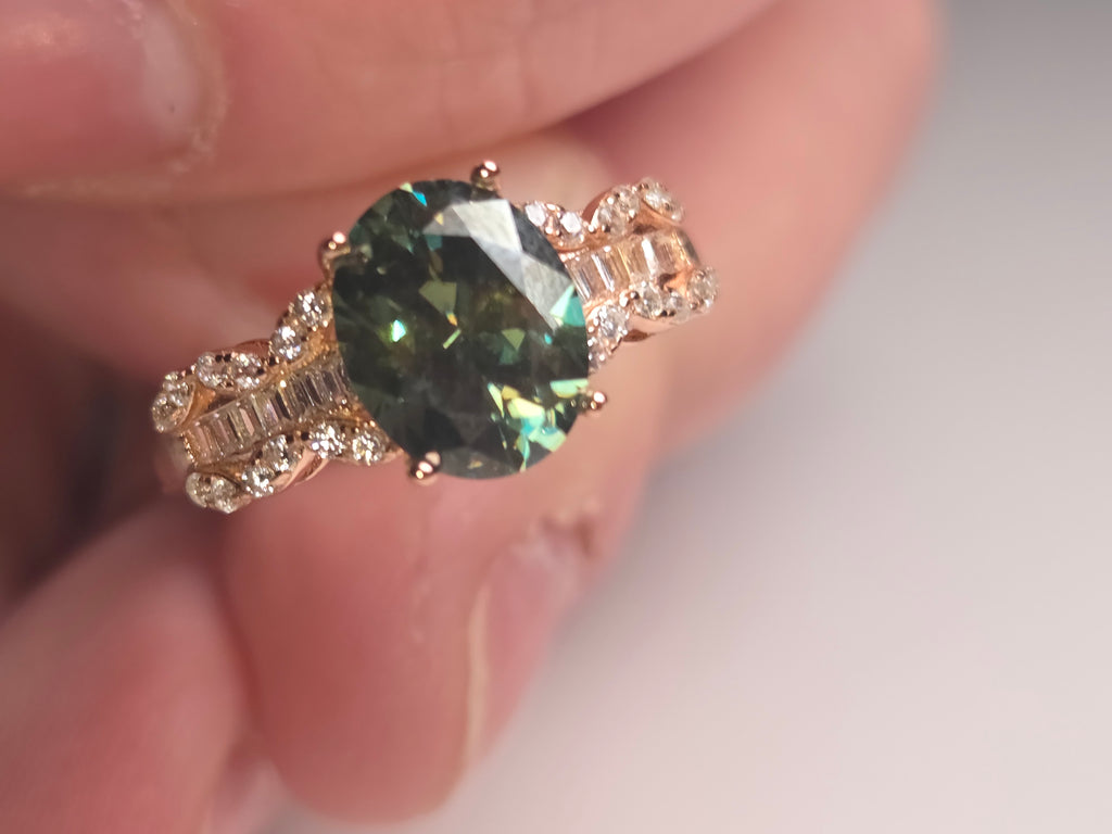 2 carot Moissonite Diamond s295 Adjustable ring