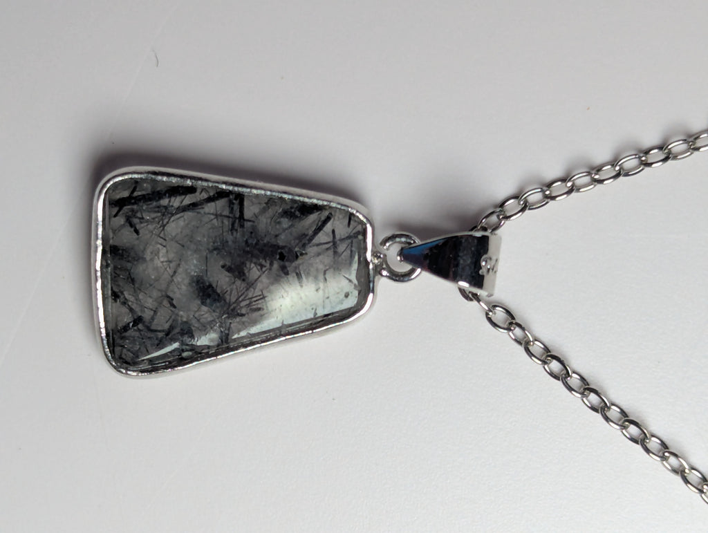 Stunning rutile crystal necklace