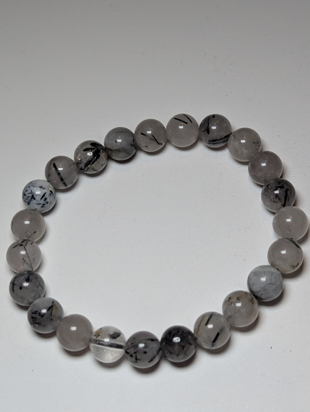 Black rutile crystal bracelet