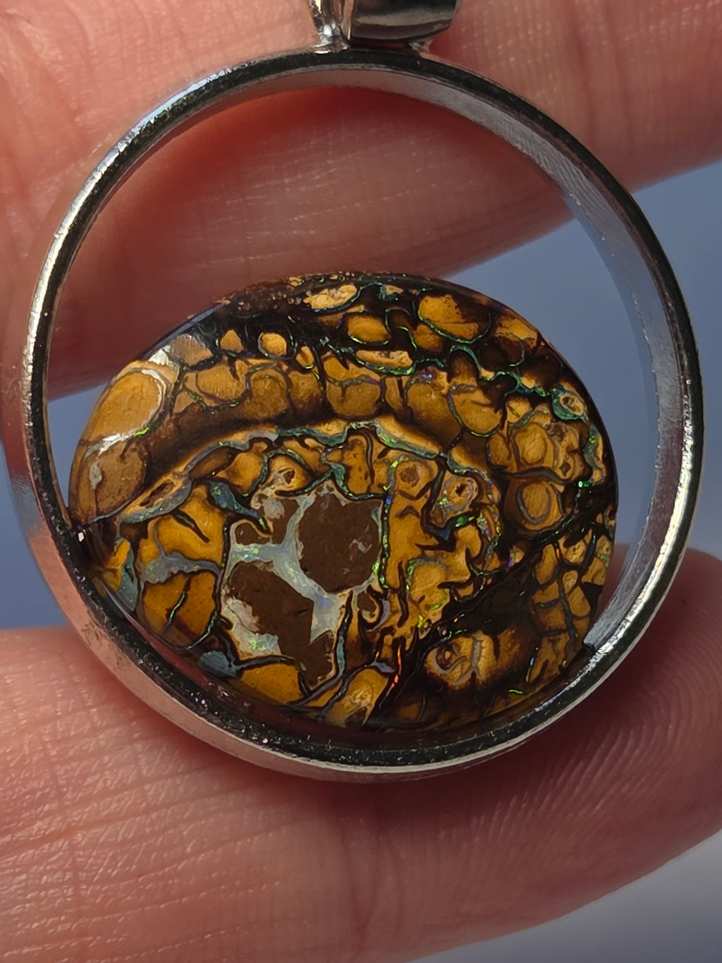 Australian bolder opal high-quality necklace