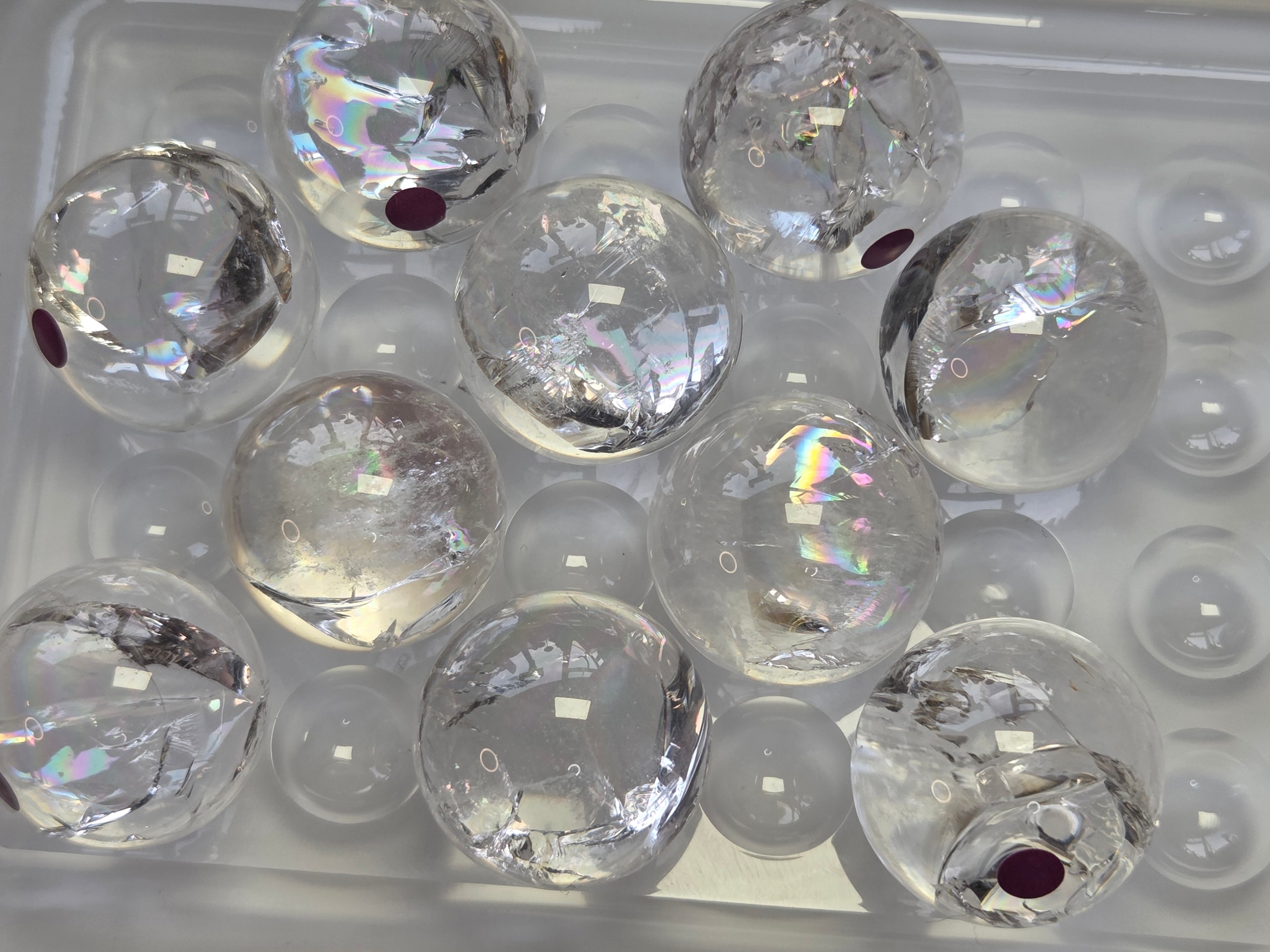 Amazing  clear quartz crystal sphere