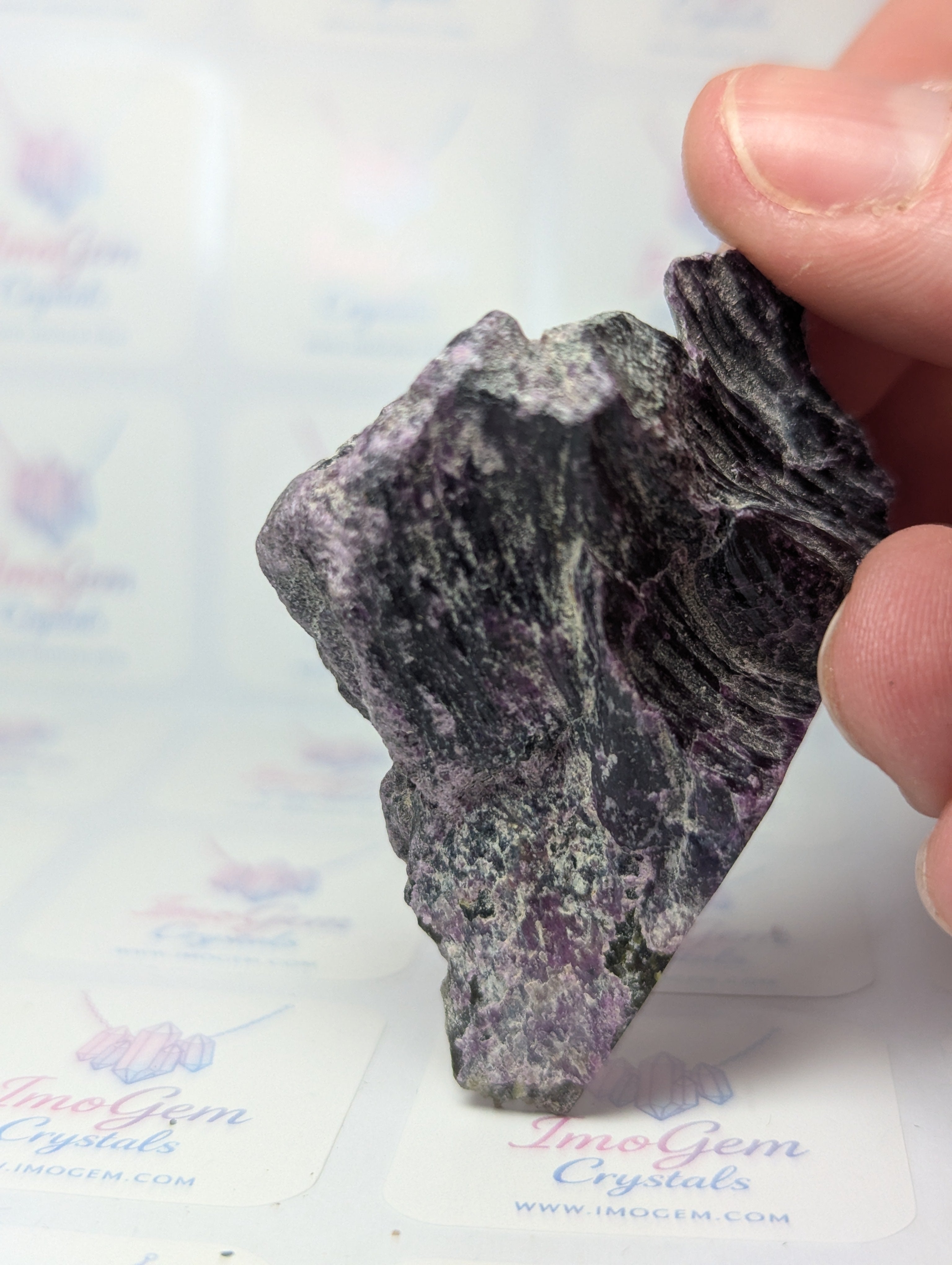 Stichtite crystal specimen