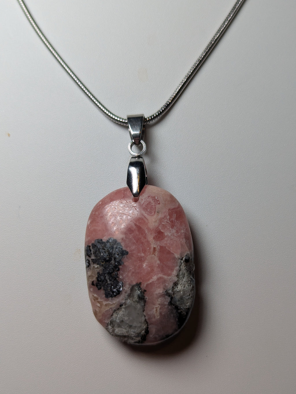 Rhodochrosite crystal handmade necklace