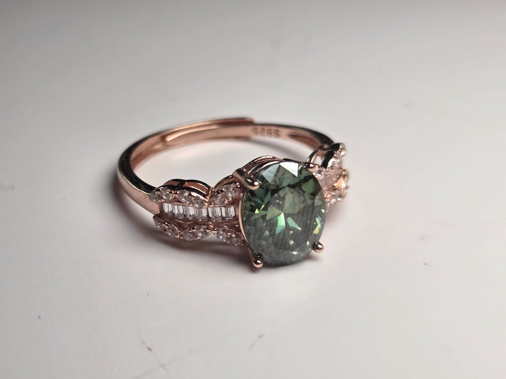 2 carot Moissonite Diamond s295 Adjustable ring