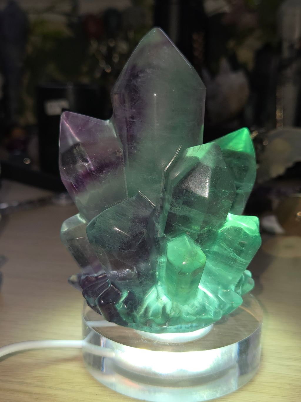 Large Flourite tower cluster -light stand sold separately